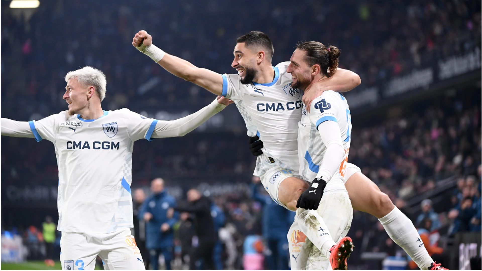 Rabiot helps Marseille keep pressure on PSG