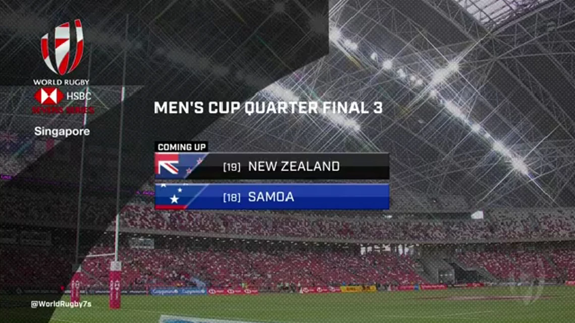 World Rugby HSBC Sevens Series Singapore | New Zealand v Samoa | Quarter Final 3 | Highlights