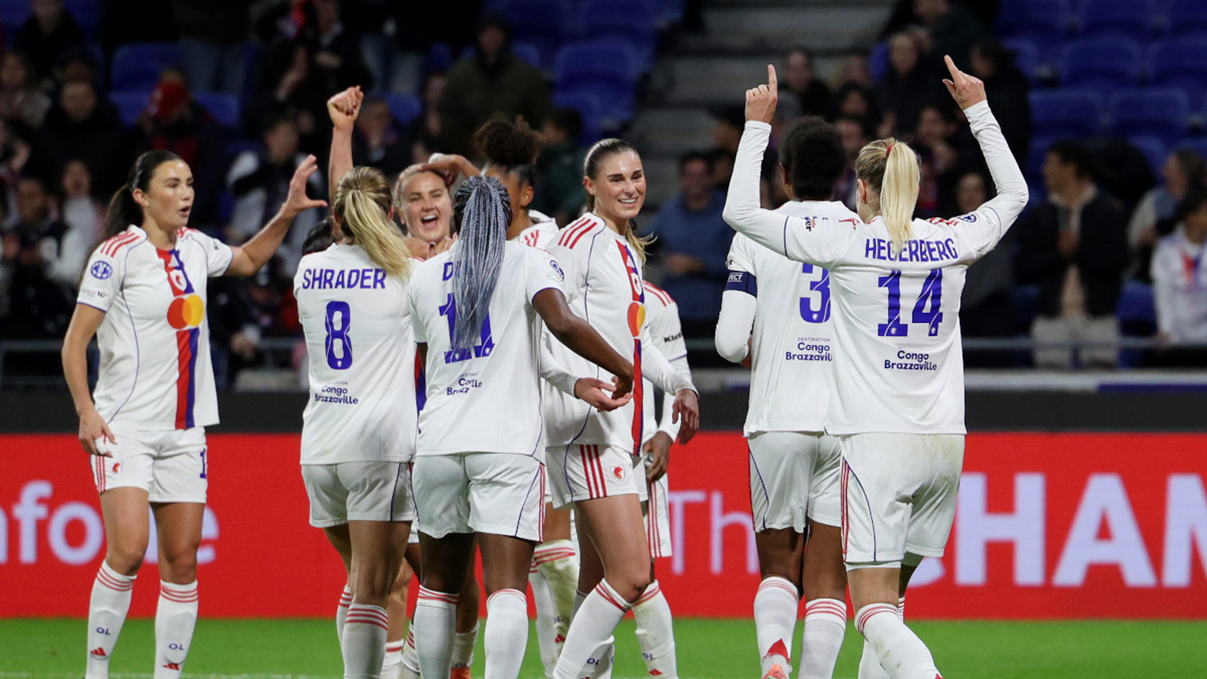 Hegerberg double sees Lyon past Wolfsburg in Champions League