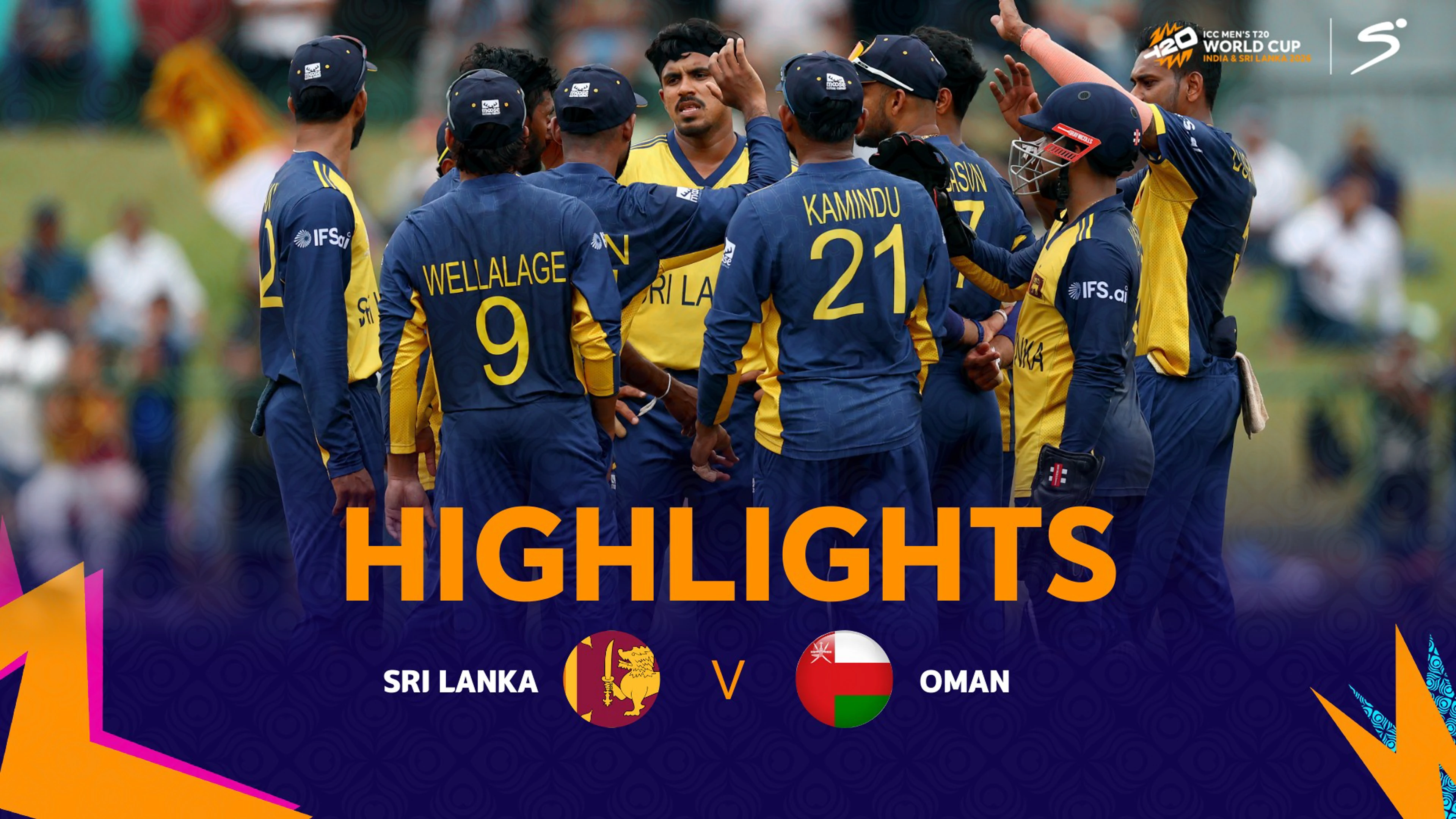 Sri Lanka v Oman | Match Highlights | ICC T20 World Cup Group B