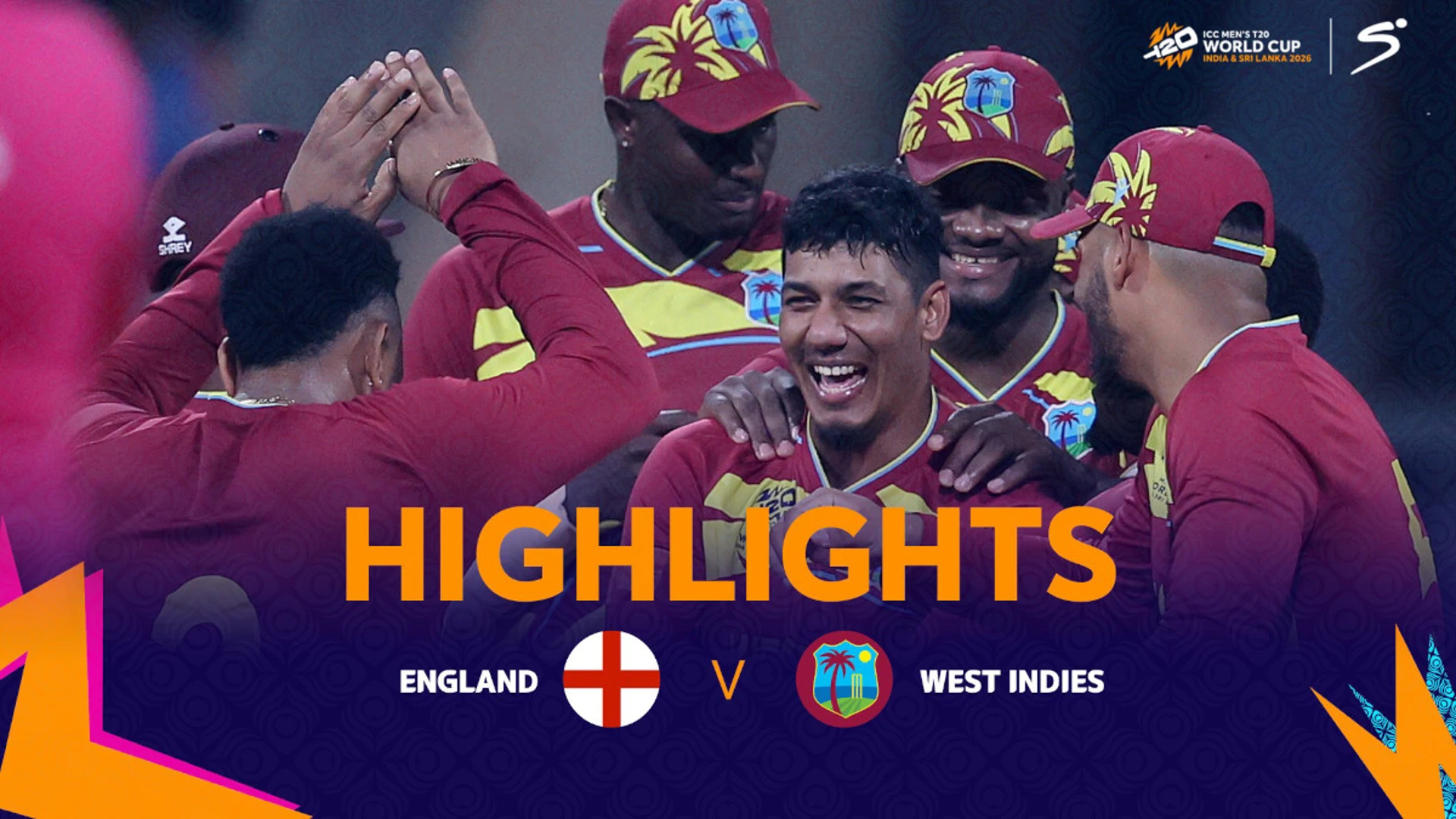 England v West Indies | Match Highlights | ICC T20 World Cup Group C