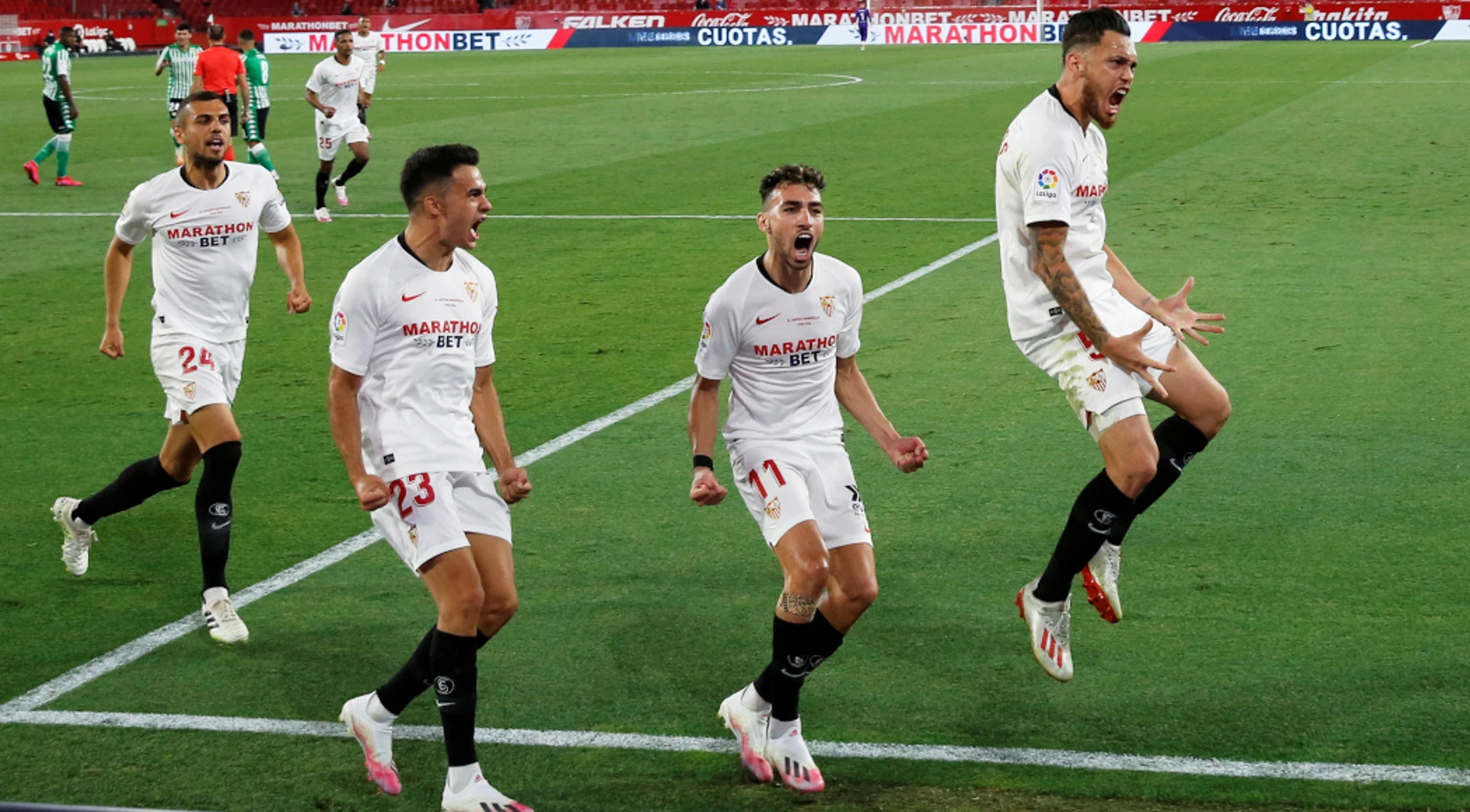 Ocampos shines as Sevilla beat Betis in La Liga return