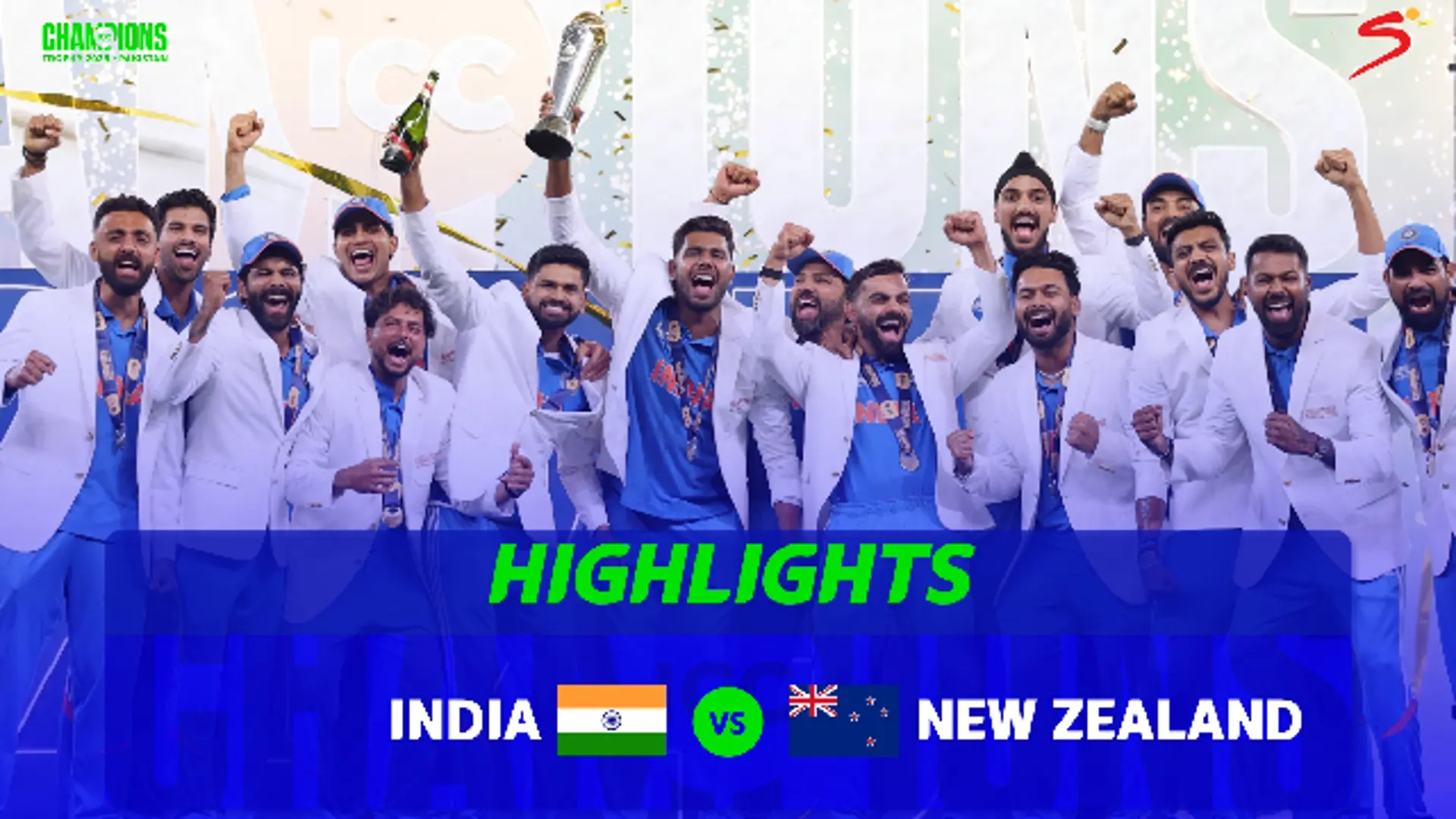 India v New Zealand | Match Highlights | ICC Champions Trophy Final