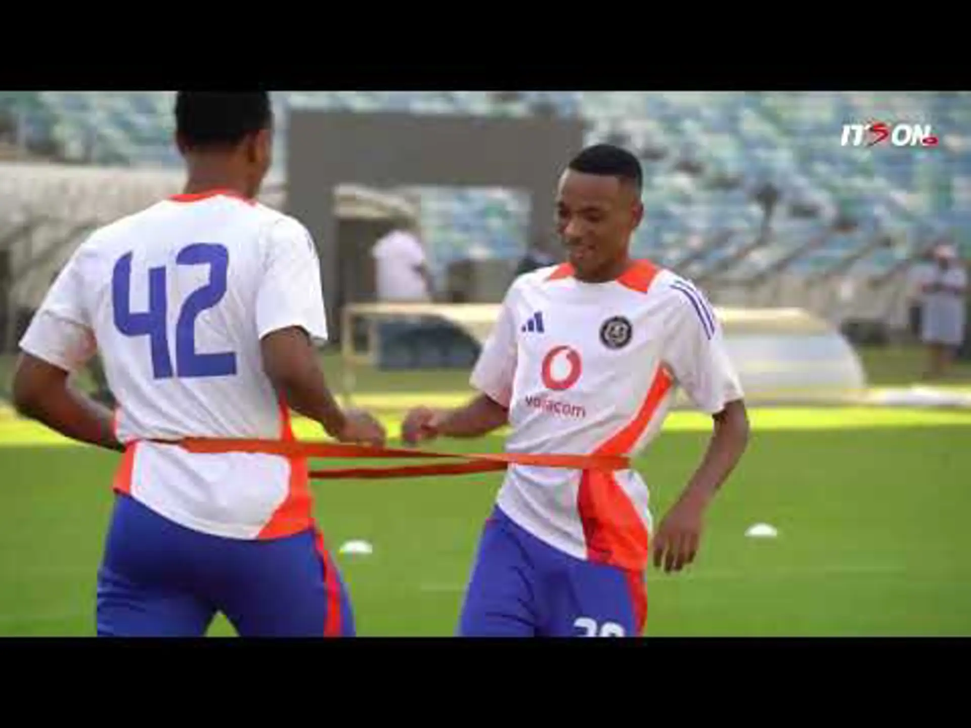 Orlando Pirates' training session at the Moses Mabhida Stadium