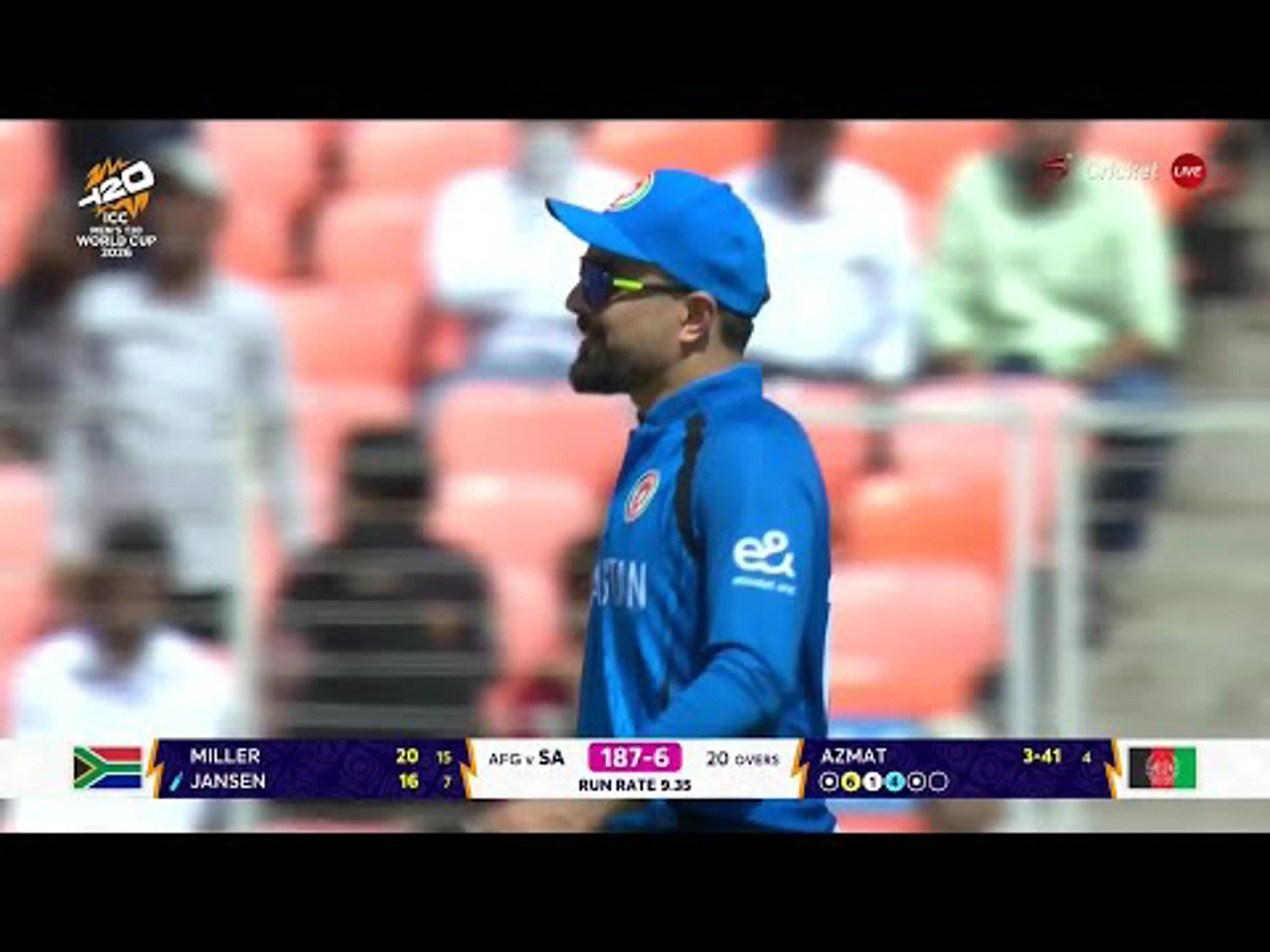 South Africa v Afghanistan | 13th T20 | 1st innings | Azmatullah Omarzai 3