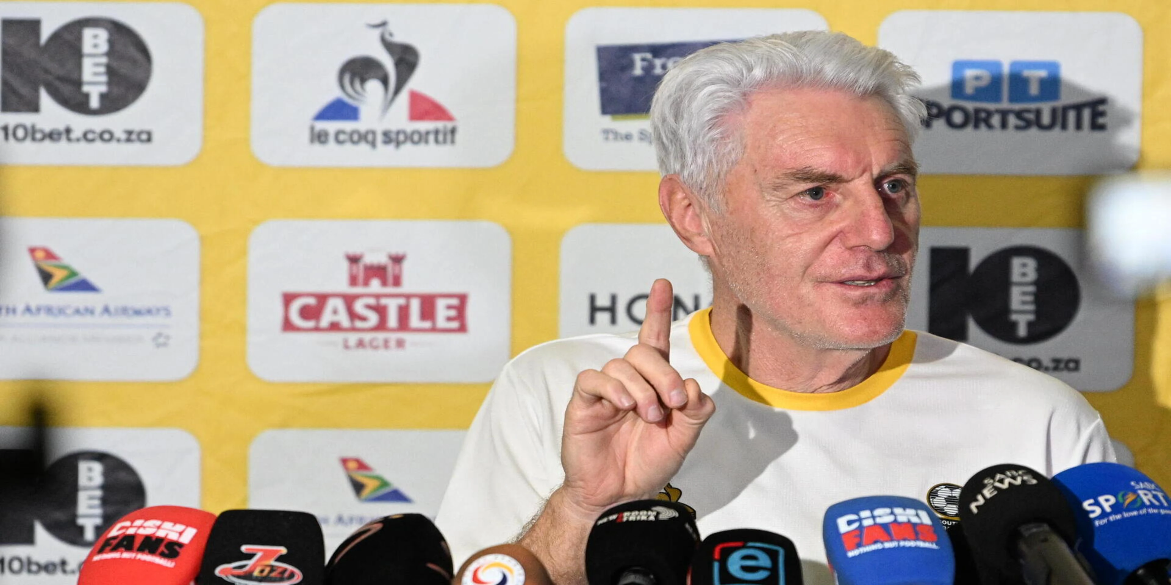BAFANA COACH FUMING: Broos lashes out at star centre back