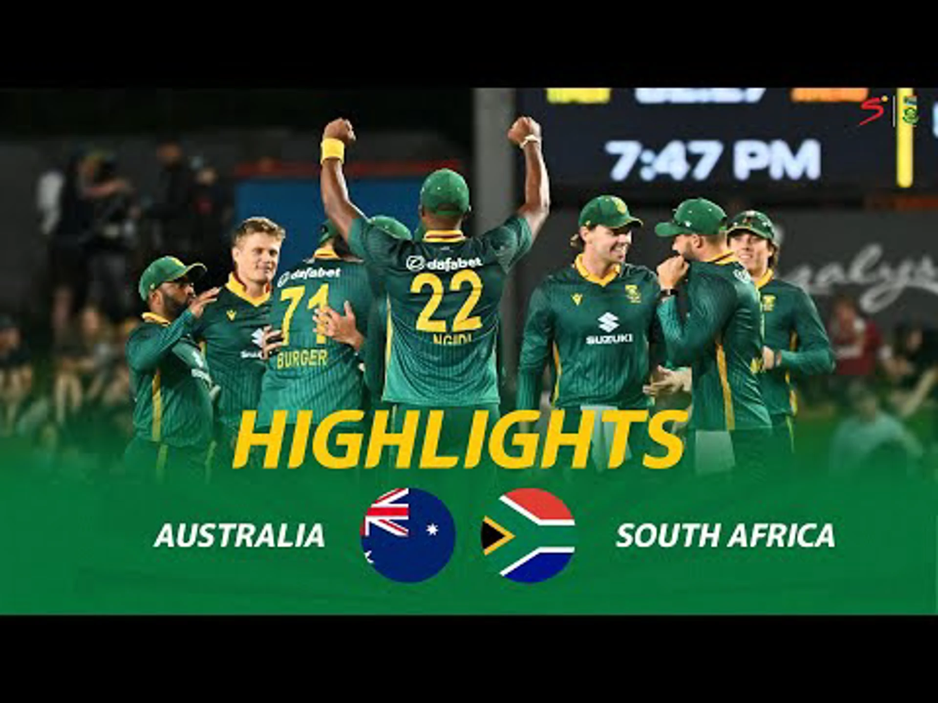 Australia v South Africa | Match Highlights | 1st ODI