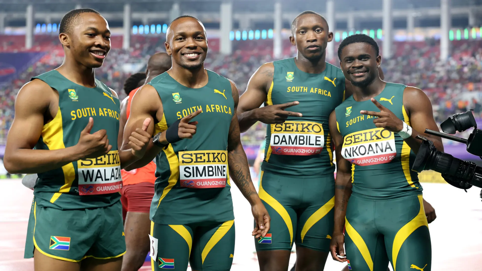 Simbine anchors SA to fastest 4x100m time of 2025