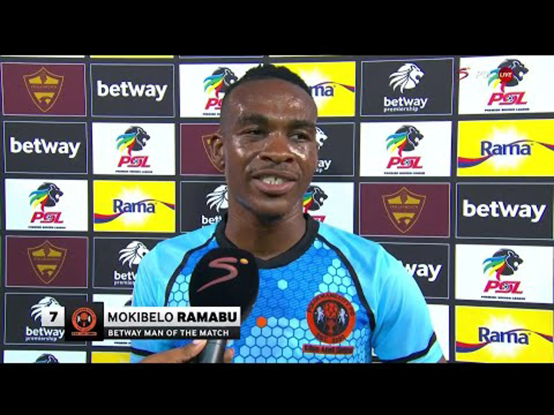 Mokibelo Ramabu reaction | Stellenbosch v Polokwane City