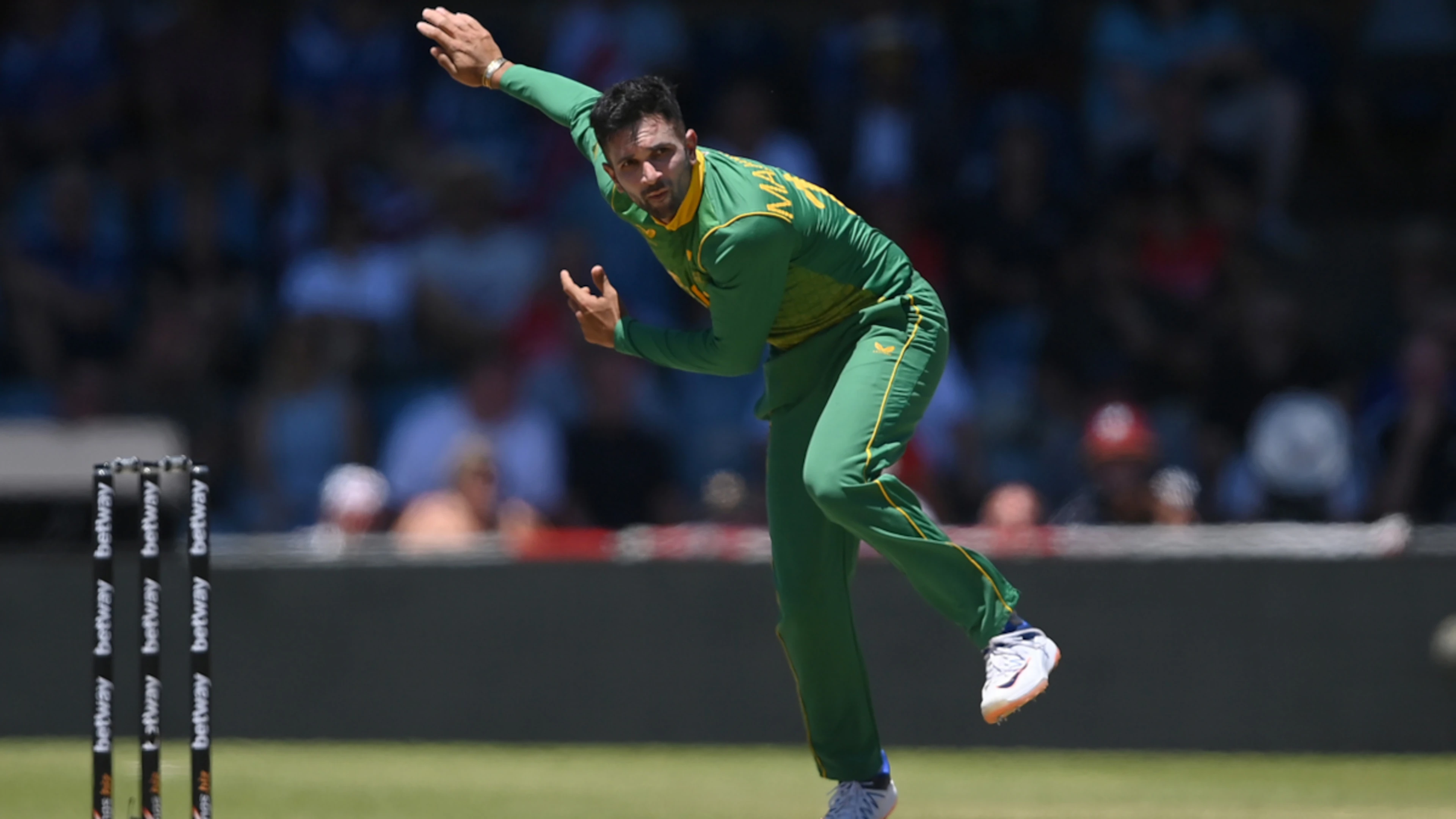 Miller and Maharaj flying the Hollywoodbets Dolphins flag at World Cup