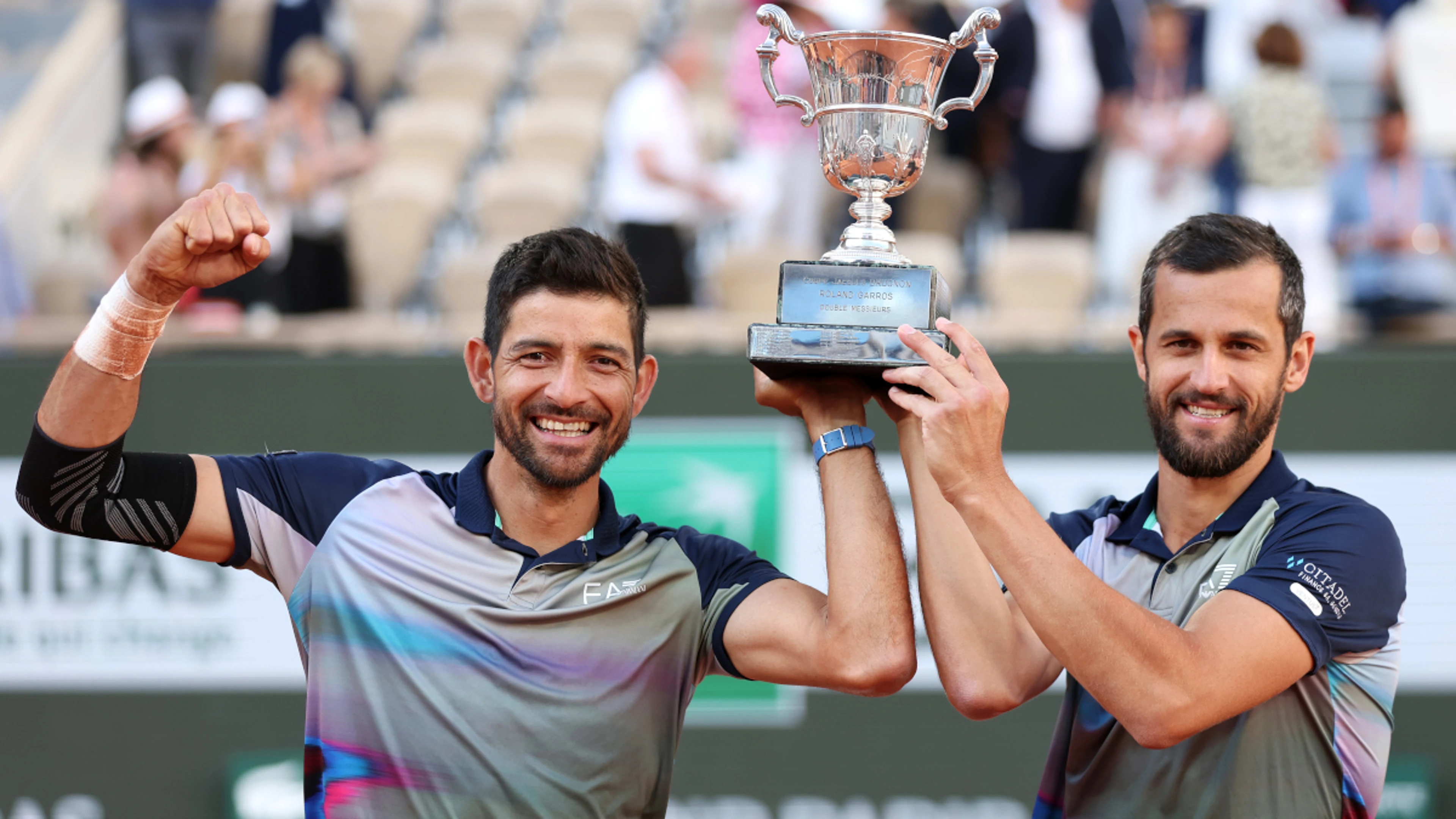 Arevalo and Pavic win French Open men's doubles title