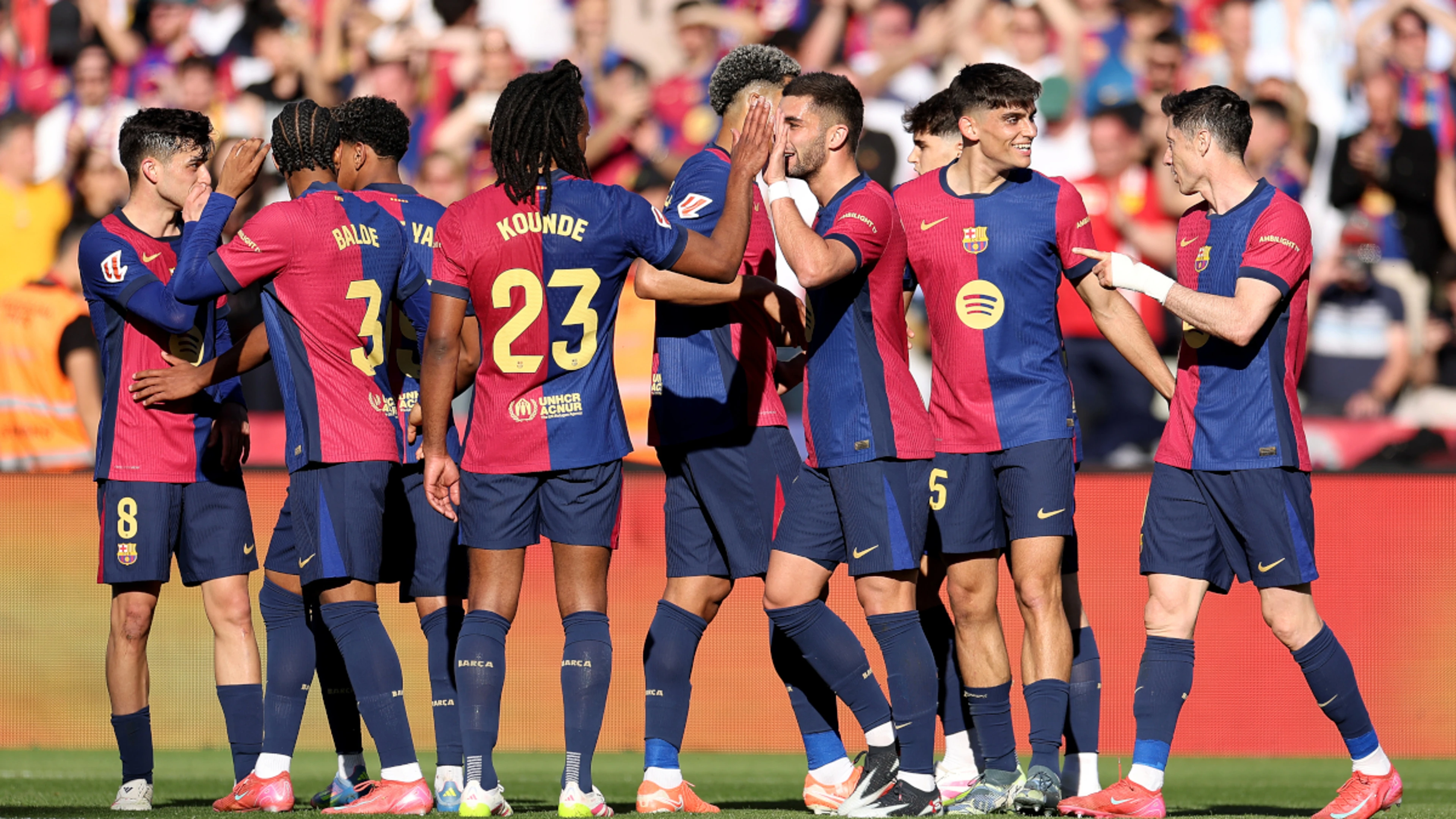 Barca restore Liga lead in Girona romp