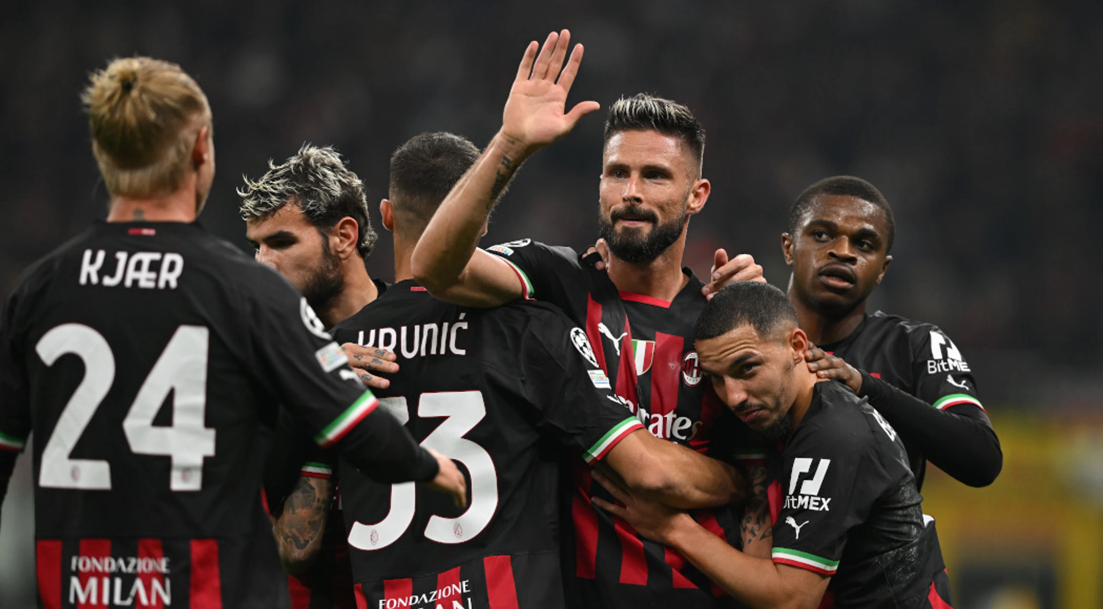 Giroud stars as AC Milan thrash Salzburg to book last-16 spot