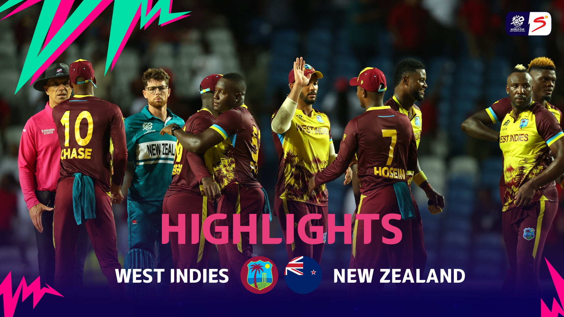 West Indies V New Zealand | Match Highlights | ICC T20 World Cup Group ...