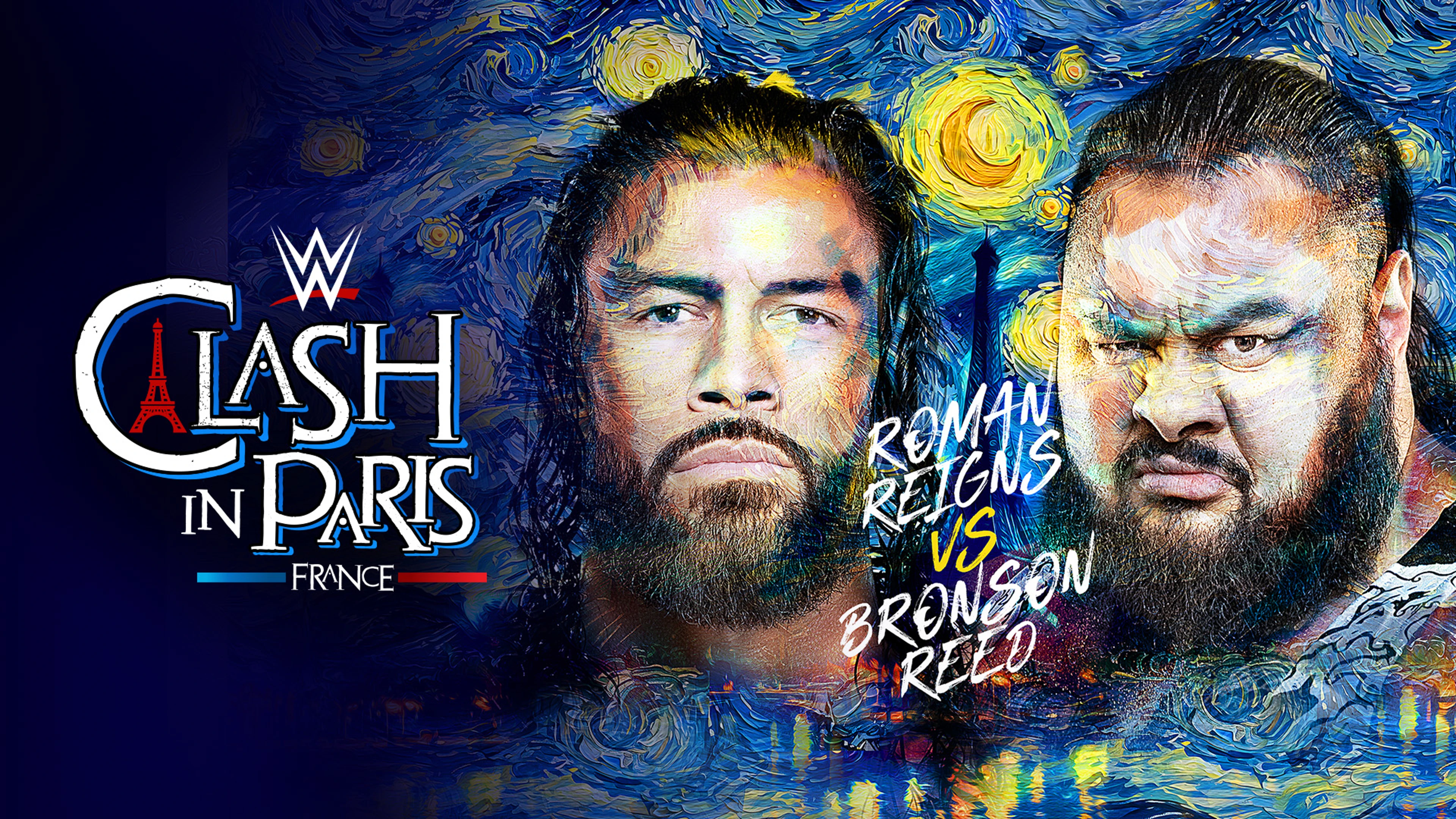 Reigns facing off with Reed at WWE clash in Paris