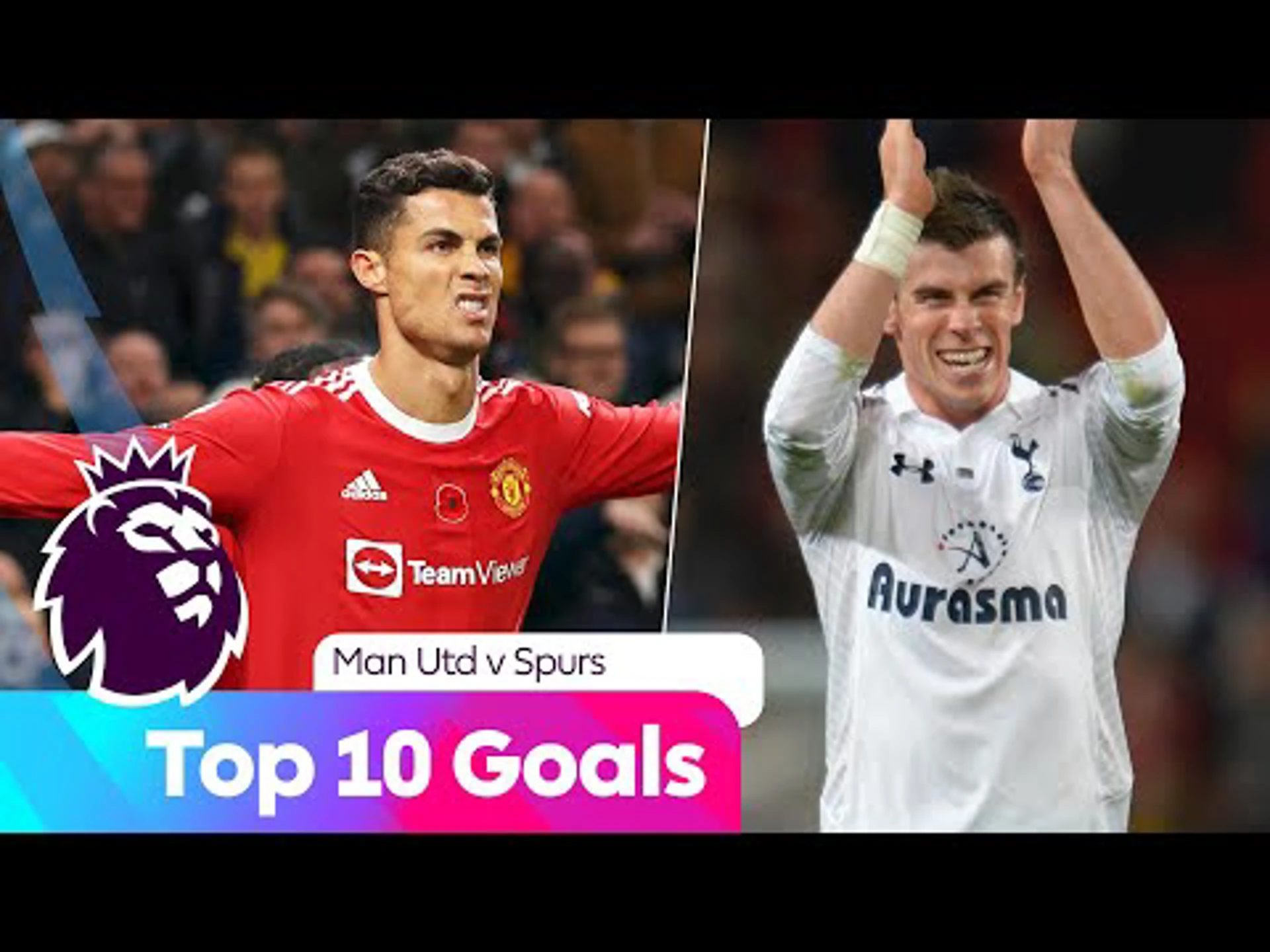 Top ten goals between Man United and Spurs | Premier League