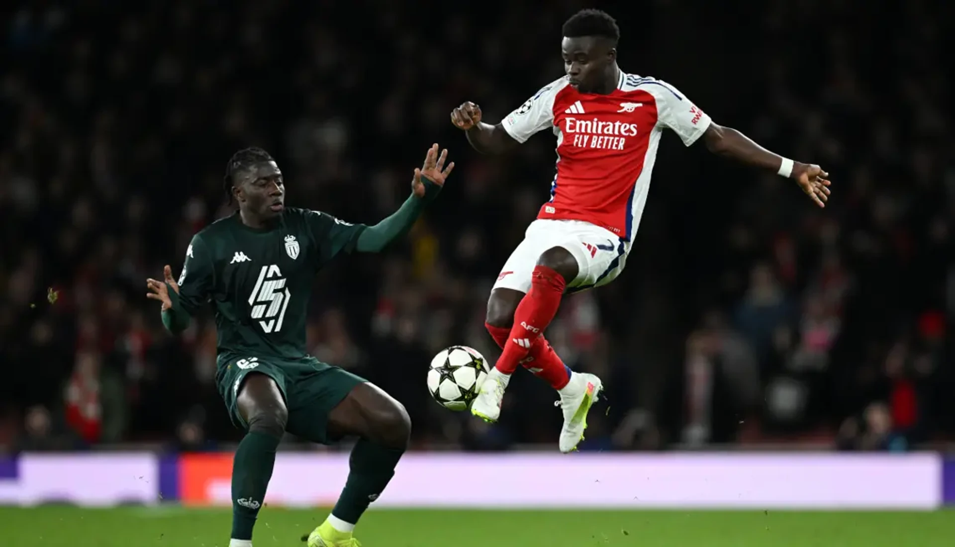 SAKA BRACE: Arsenal sink Monaco to close in on last 16