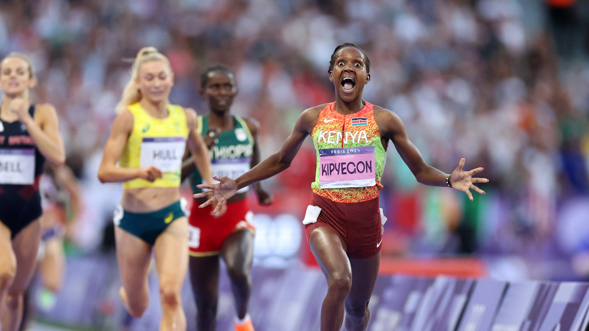 Brilliant Kipyegon Wins Third Straight Olympic Women's 1500m Gold ...