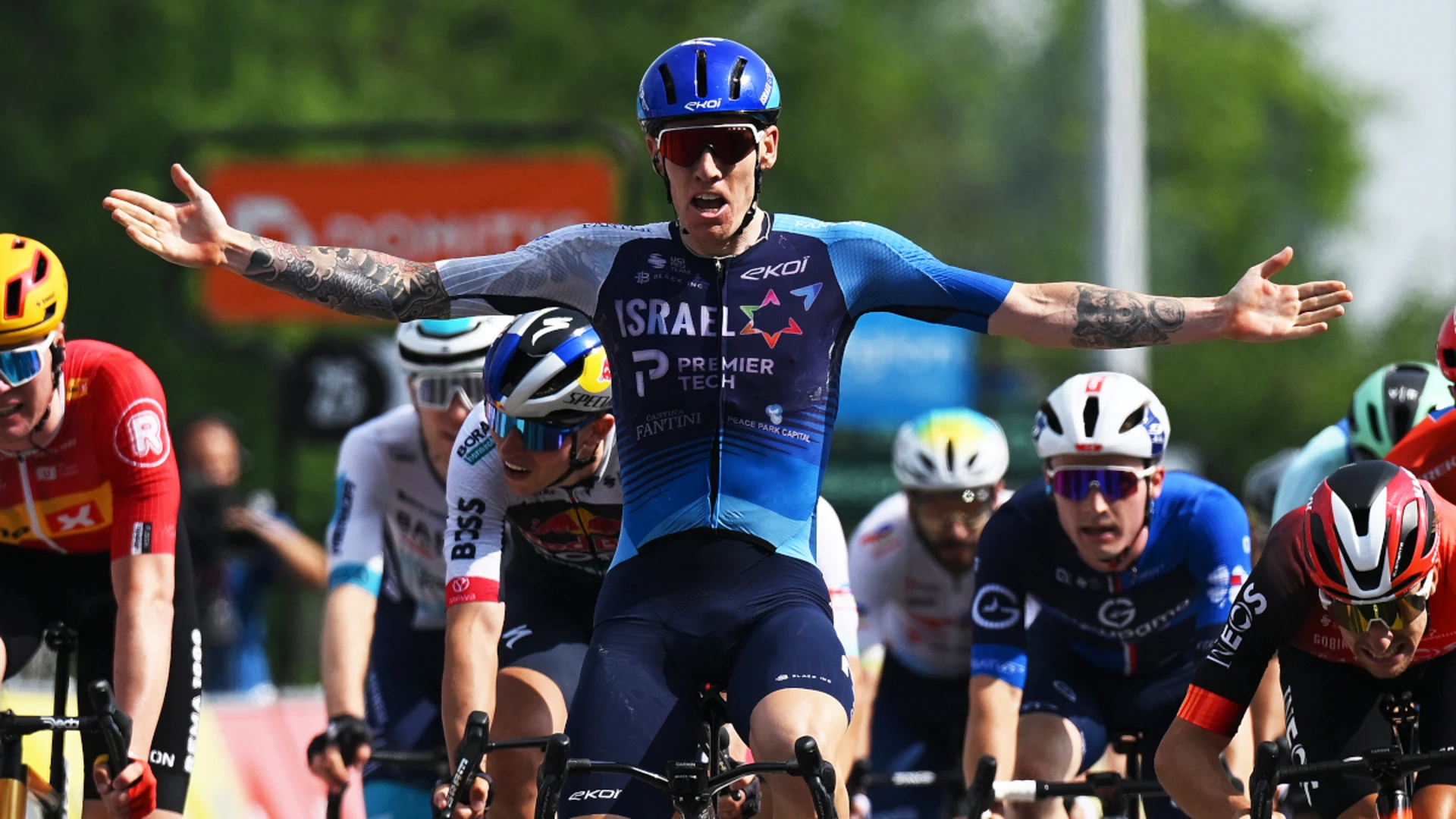 Stewart sprints to Dauphine fifth stage win, Evenepoel holds lead