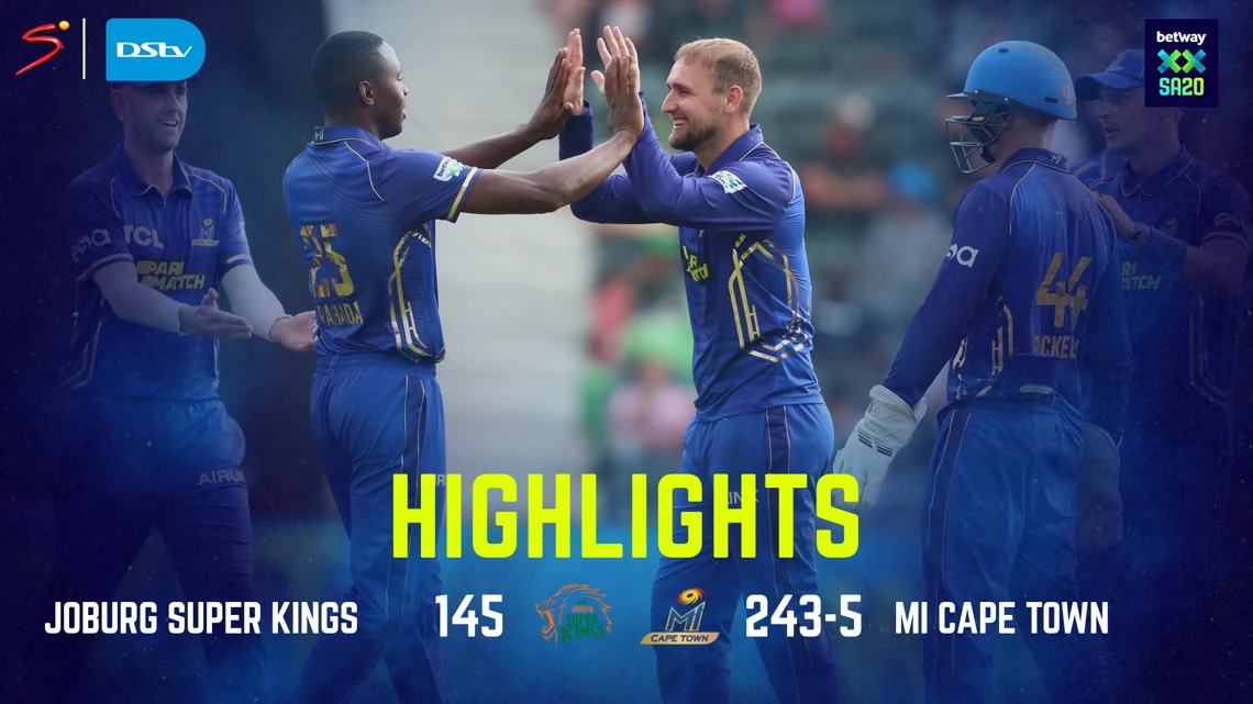 Joburg Super Kings v MI Cape Town | Match Highlights | Betway SA20