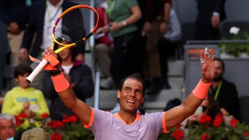 Nadal begins Madrid farewell with victory over teen Blanch