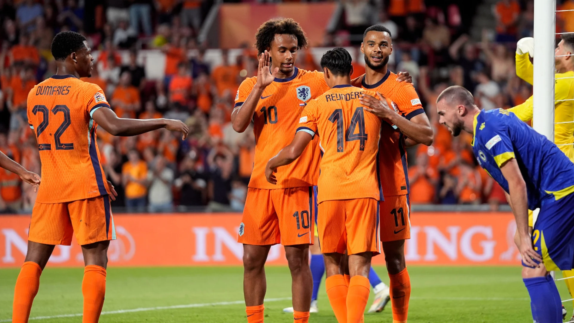 Dutch score five against Bosnia in winning start to Nations League campaign