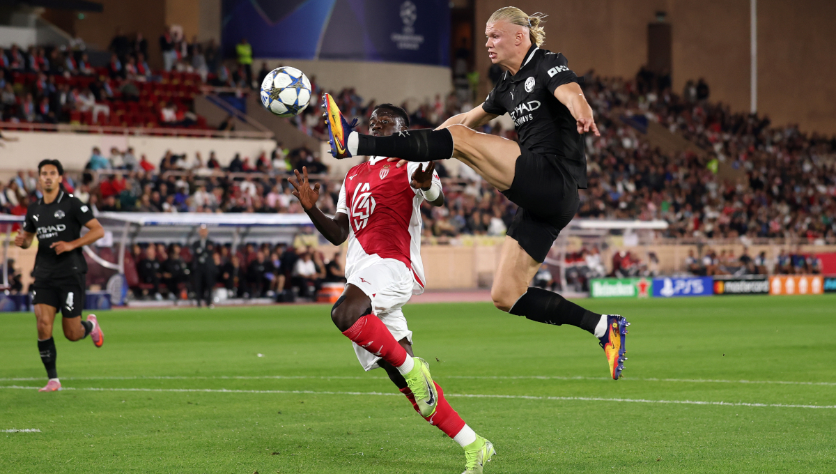 Haaland scores twice but Man City denied by Monaco in Champions League