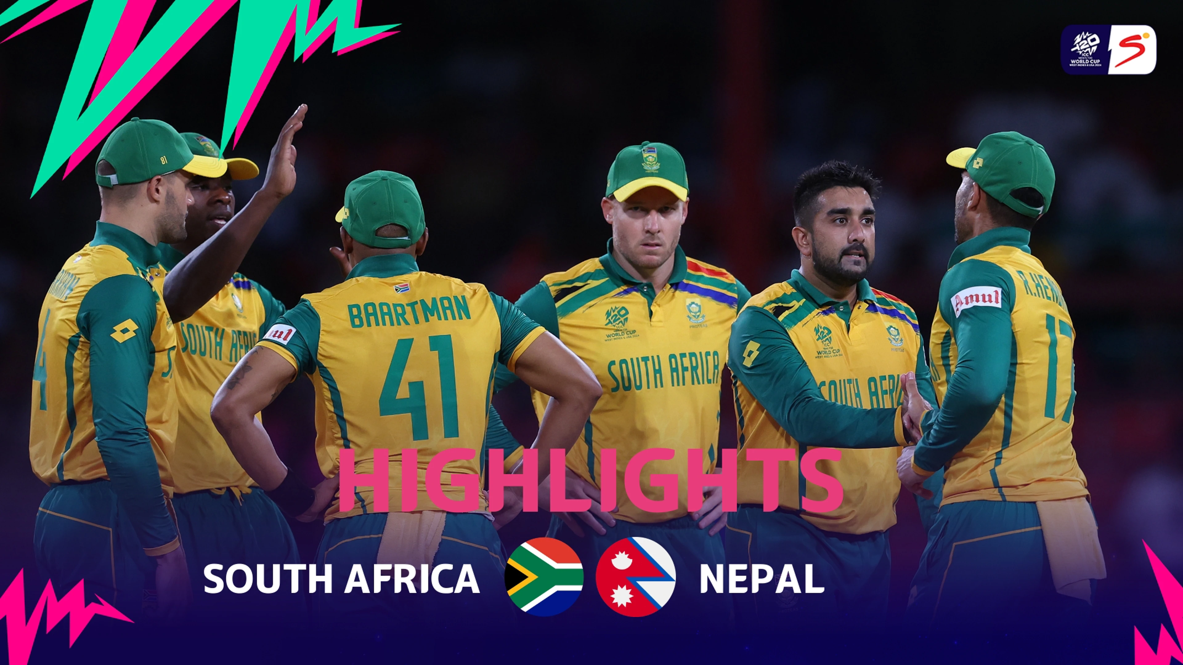 South Africa v Nepal | Match Highlights | Group D | ICC T20 World Cup