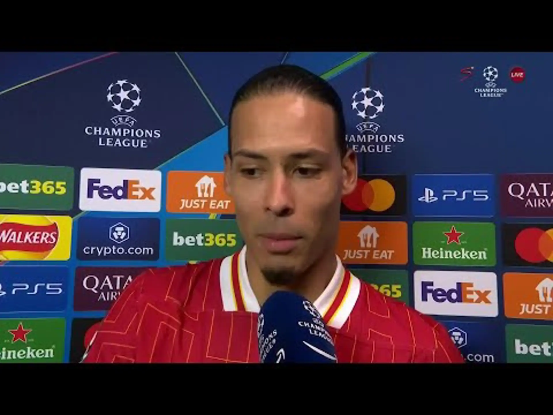 Virgil van Dijk post match reax | Liverpool v PSG | UEFA Champions League