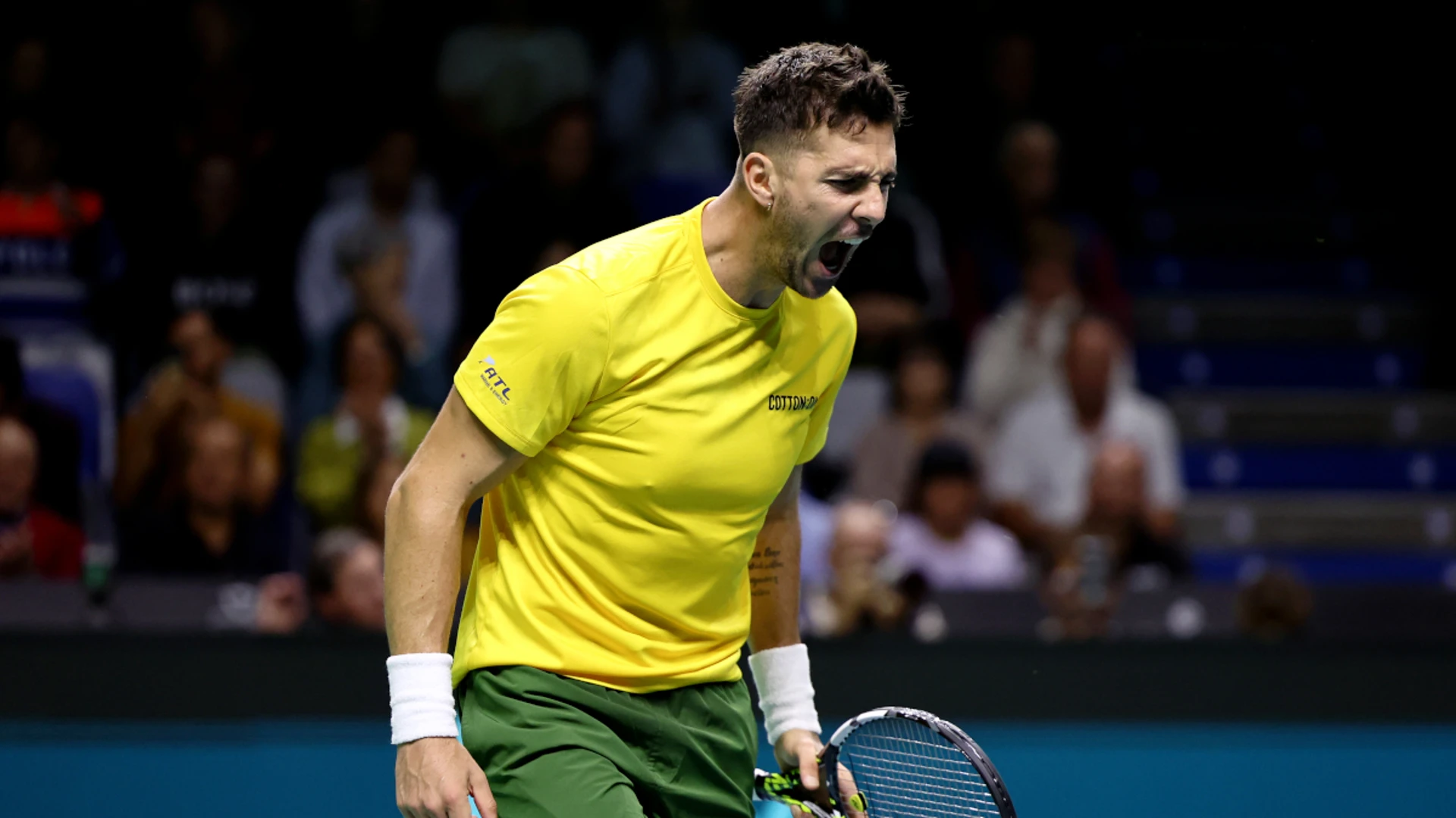  Australia's Kokkinakis beats USA's Shelton in Davis Cup thriller