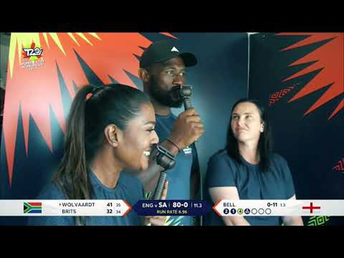 ICC Women's T20 World Cup | SF | England v South Africa | Siya Kolisi in the commentary booth