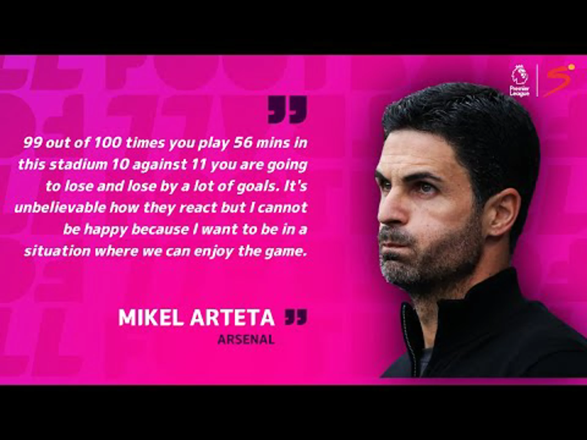 It's unbelievable - Arteta | Manchester City v Arsenal