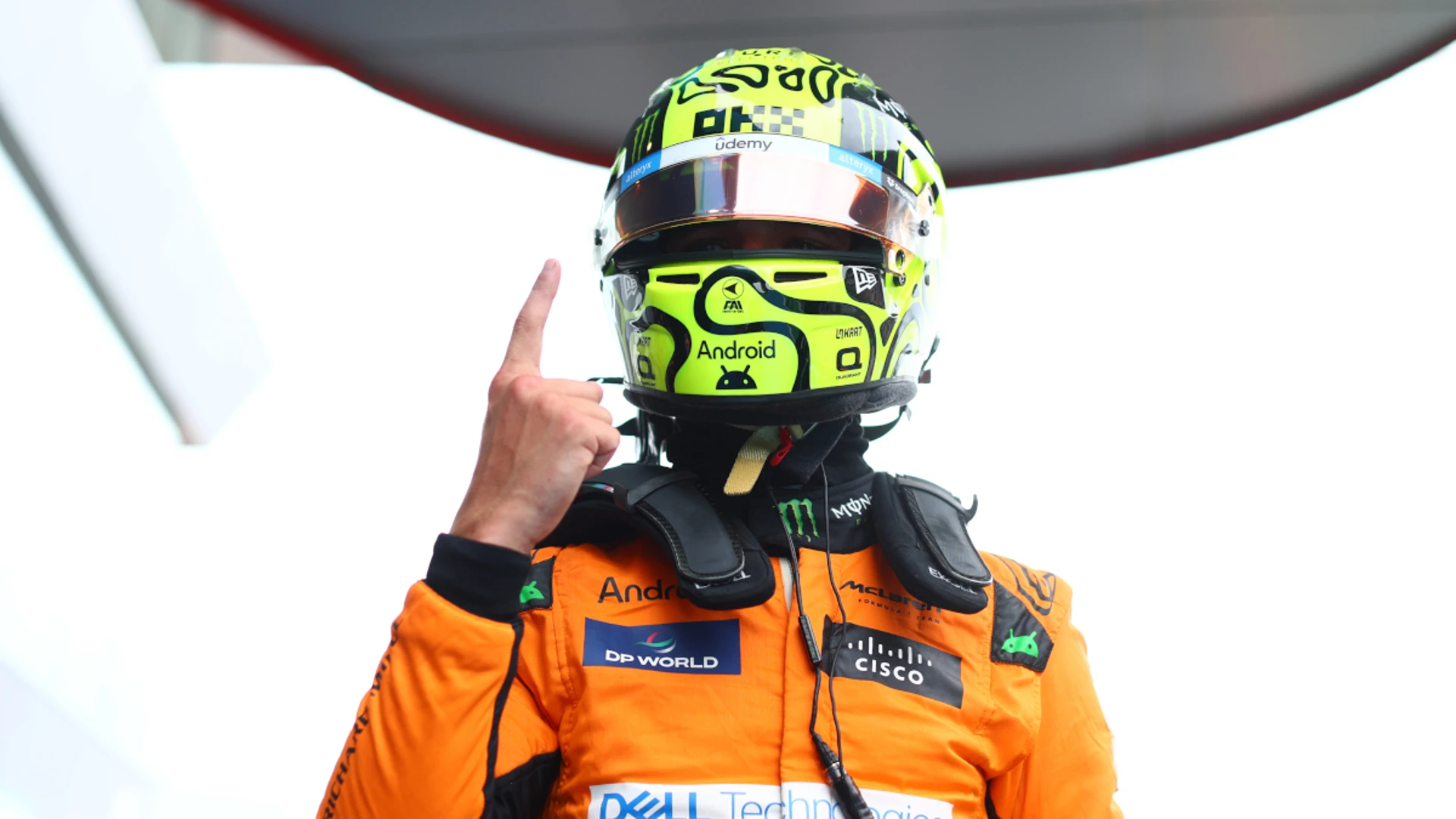 Norris shrugs off McLaren fire to nab Spanish pole after 'best ever lap'