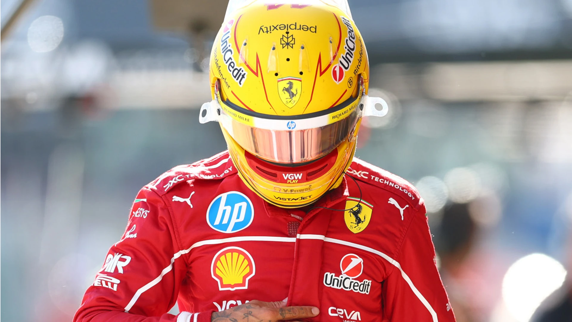 Hamilton revels in Ferrari's 'sea of red' tifosi