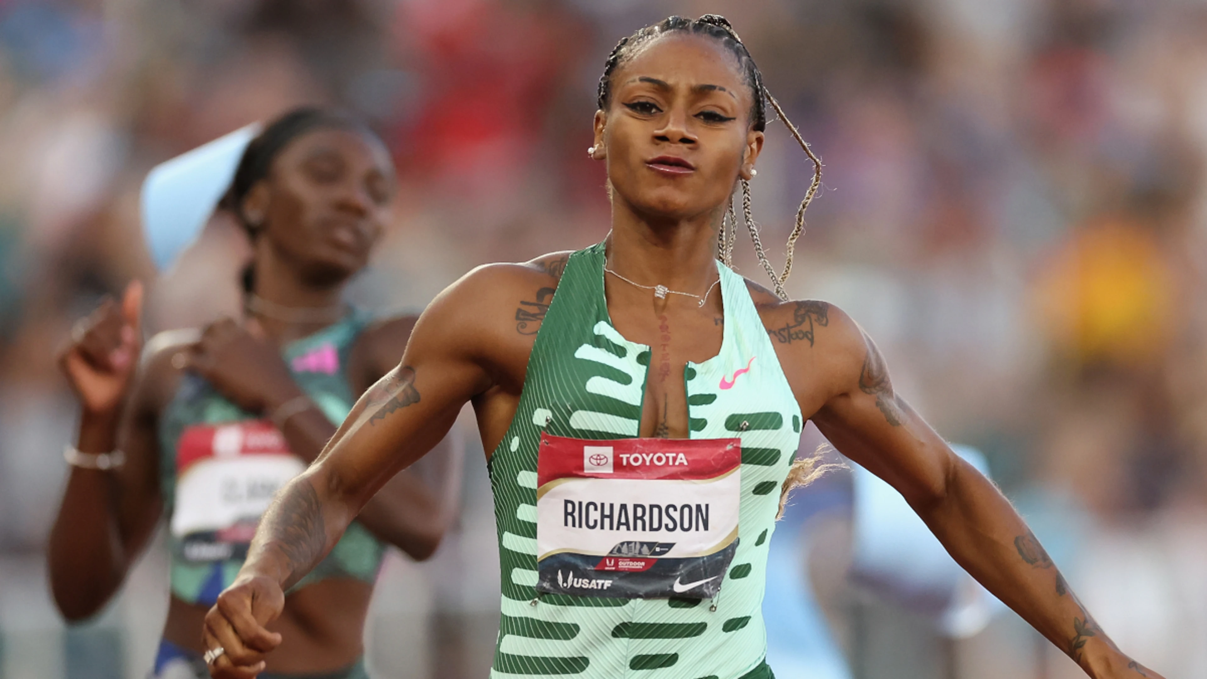 Sha'Carri Richardson suffers first 100m loss of season
