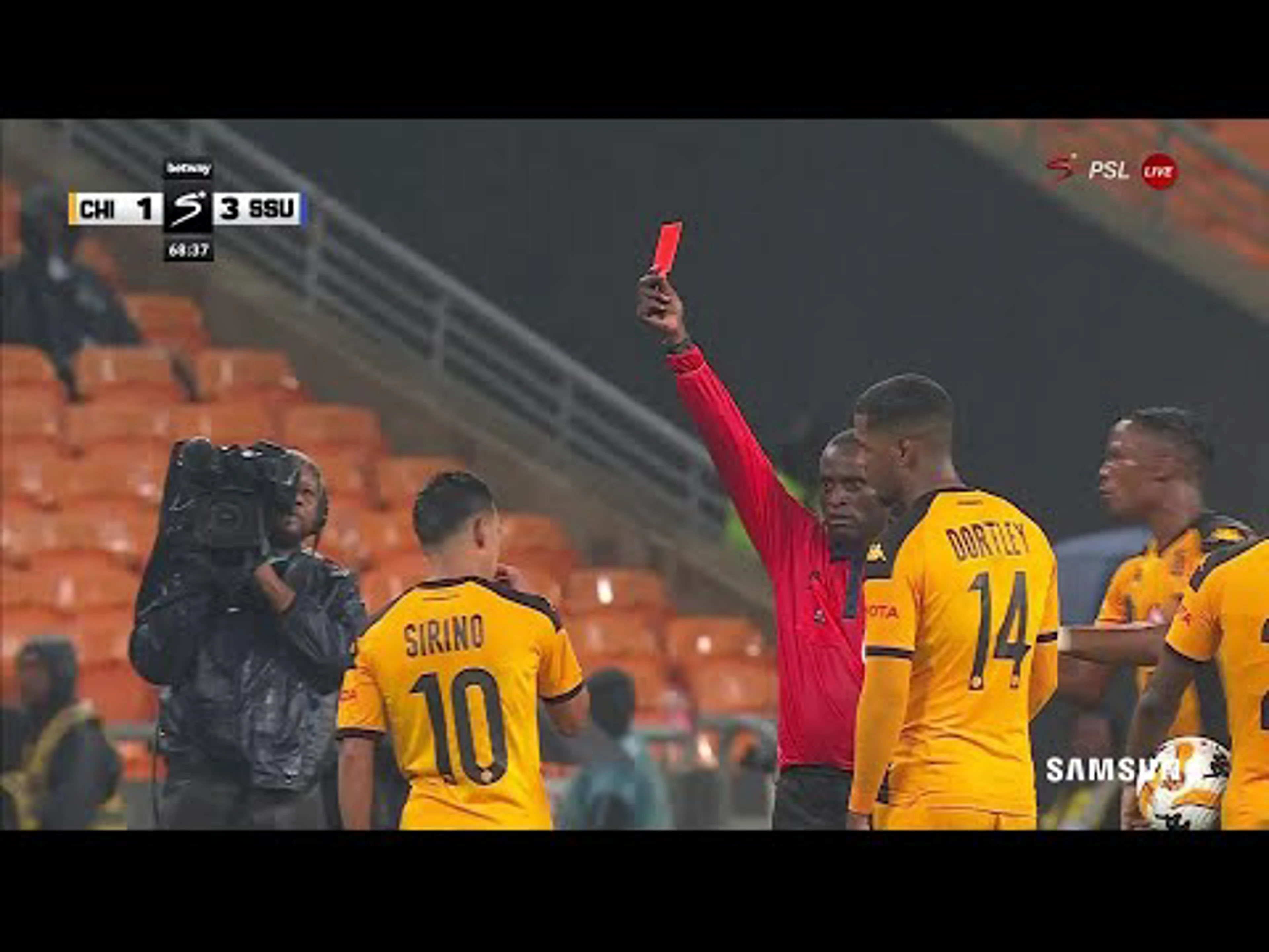 Gastón Sirino | Red Card v SuperSport United