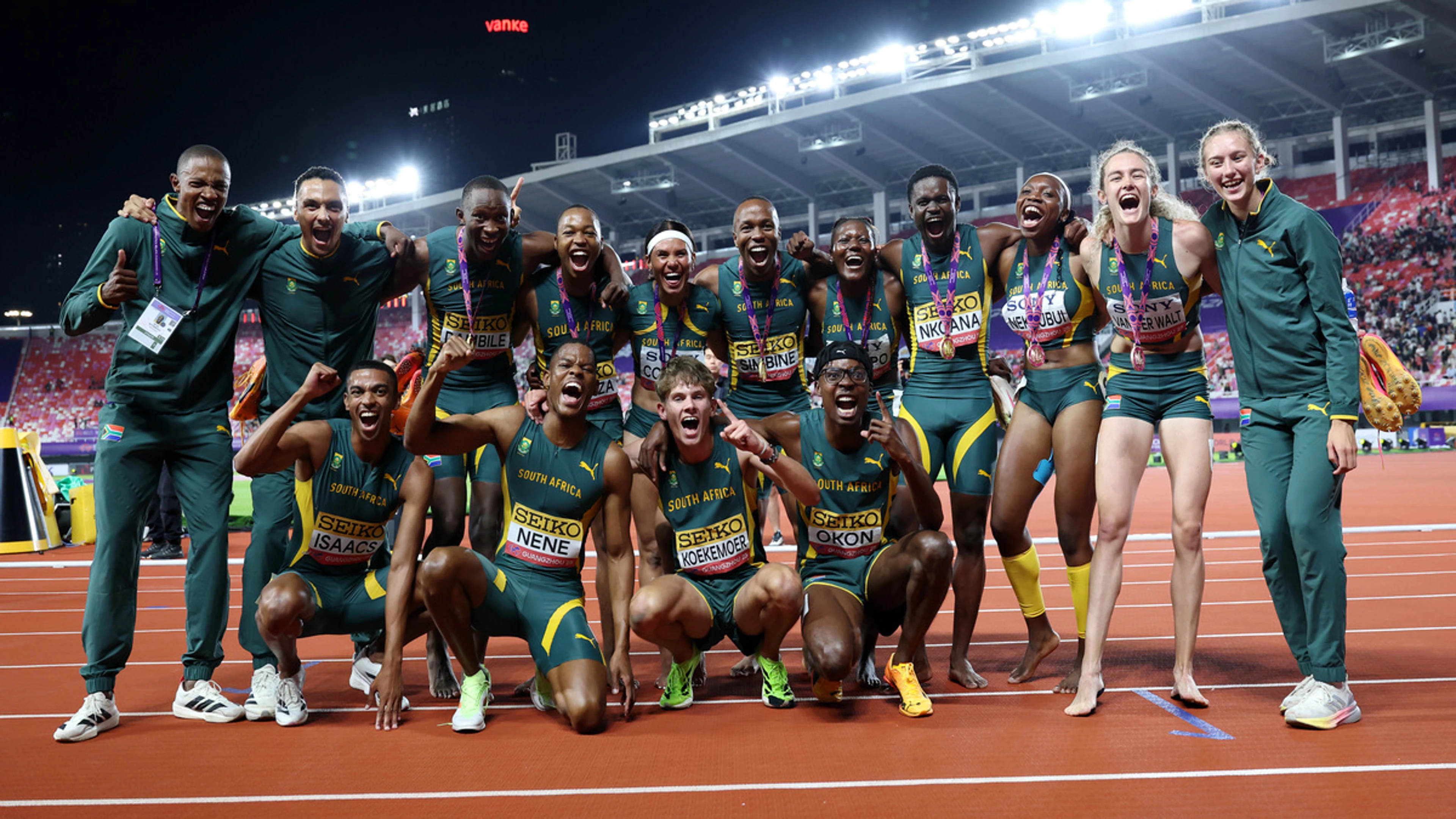 Double gold as South African sprinters dominate in Guangzhou