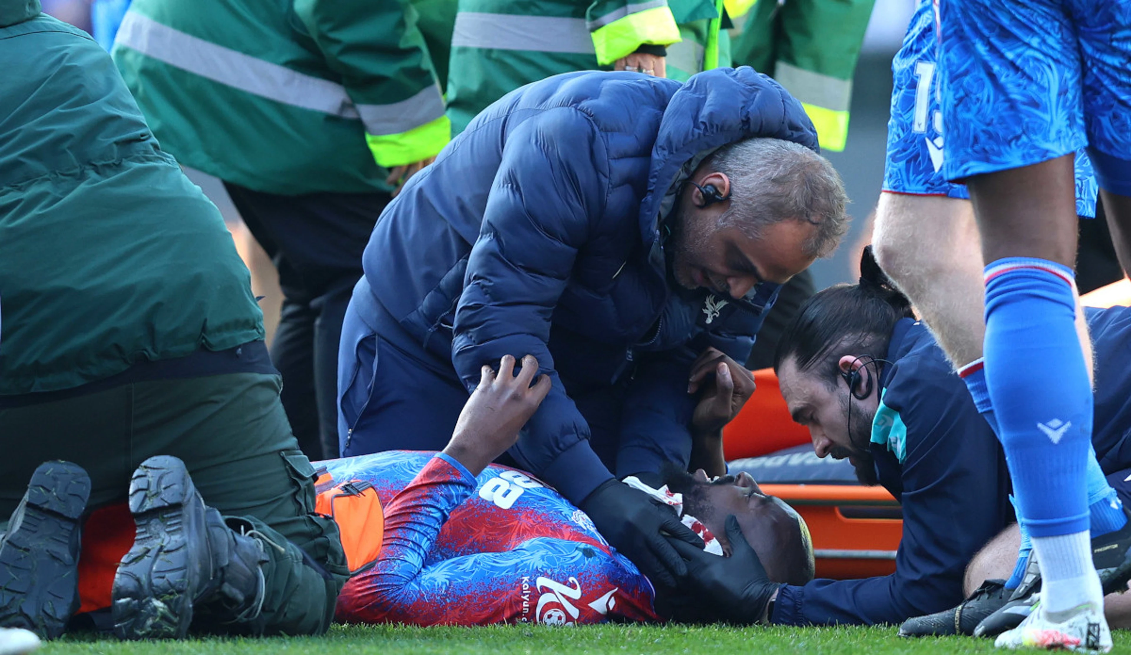 Palace's Mateta 'doing well' after 'reckless' boot to the head