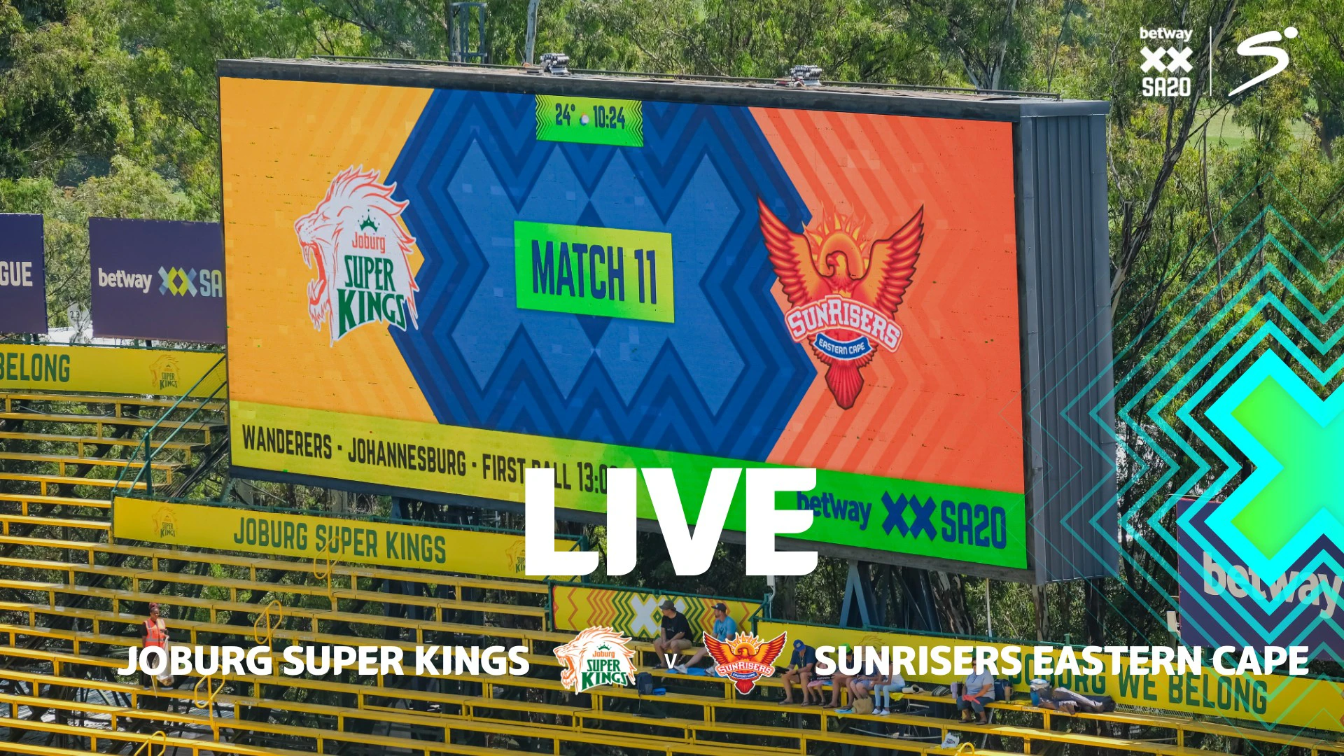LIVE: SA20 - Joburg S Kings v Sunrisers E Cape