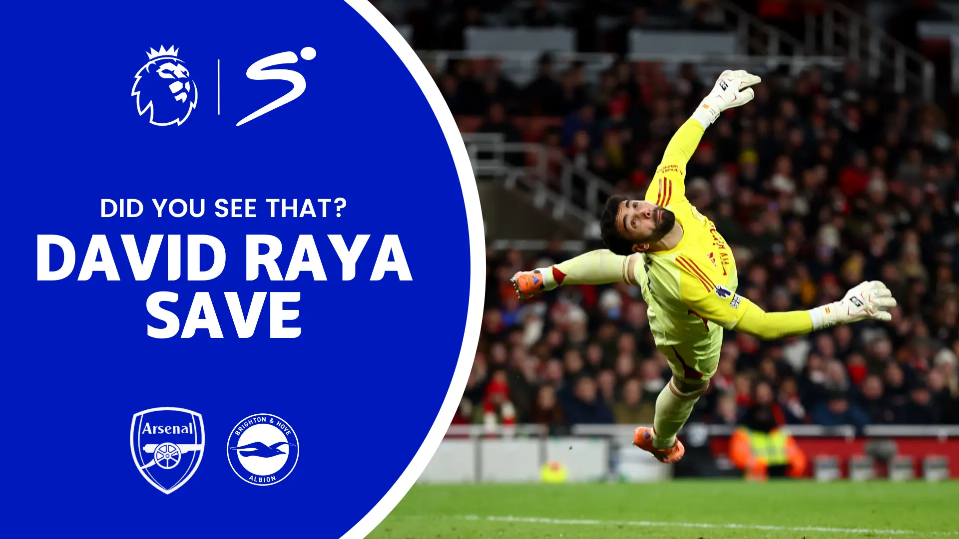 David Raya | 76ᵗʰ Minute Spectacular Gk Save v Brighton