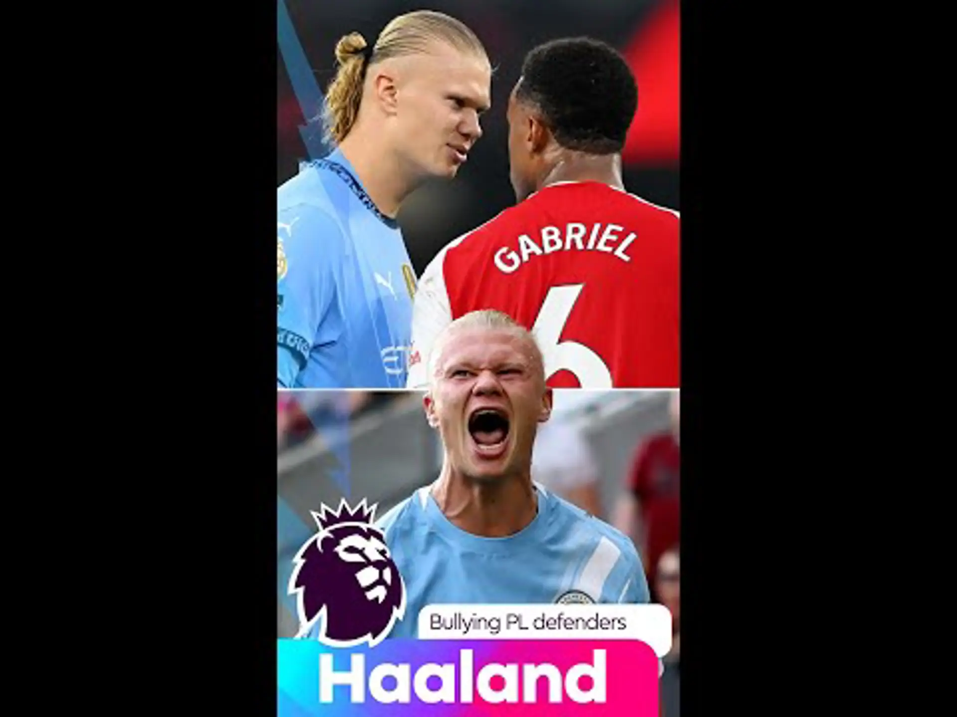 SO STRONG! Haaland bullying PL defenders before scoring