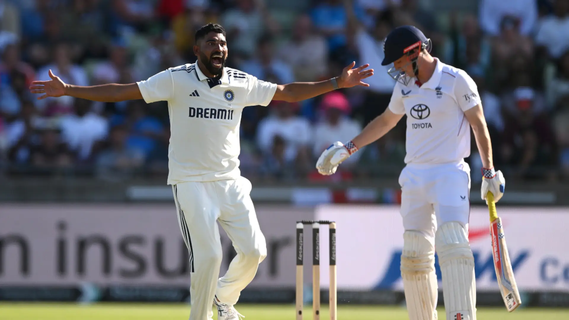 DAY 3: Siraj's double strike leaves England reeling in second test