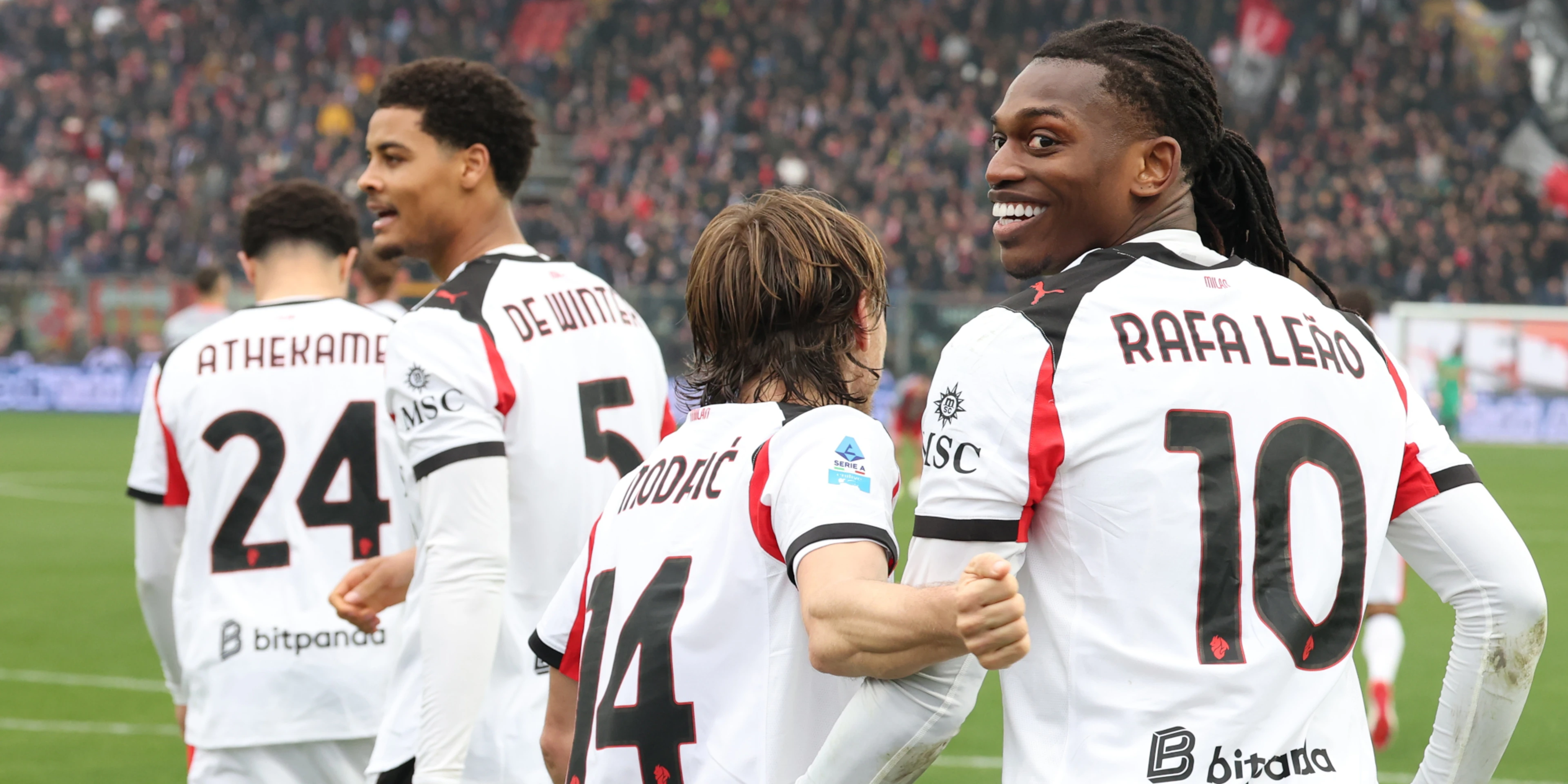 LATE STRIKES: AC Milan consolidate top-four credentials