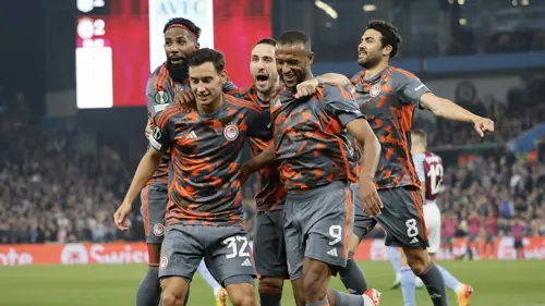 El Kaabi hits hat-trick as Olympiakos shock Aston Villa, Fiorentina edge Brugge