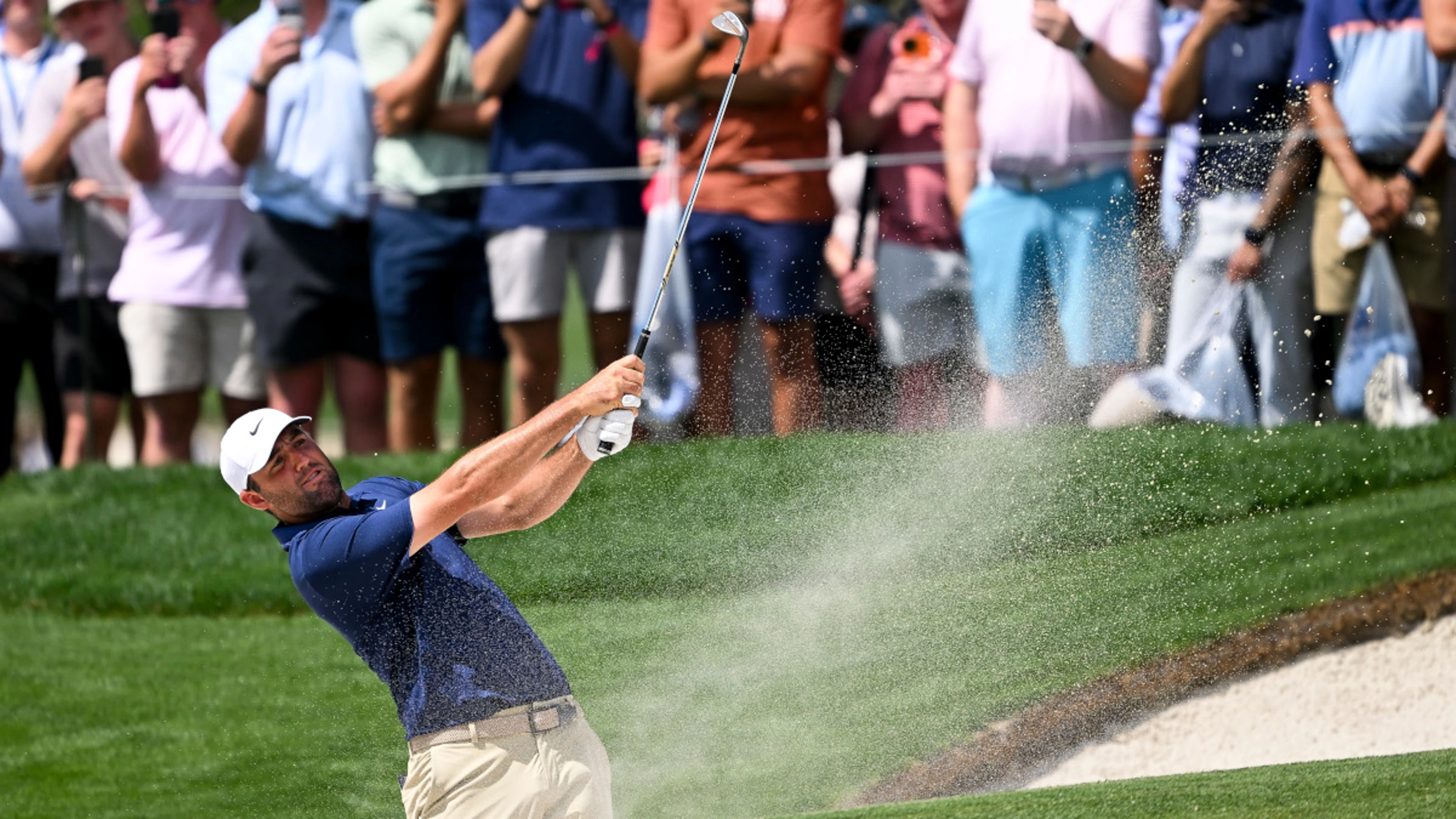 No 1 Scheffler and Rahm deadlocked in back-nine PGA fight