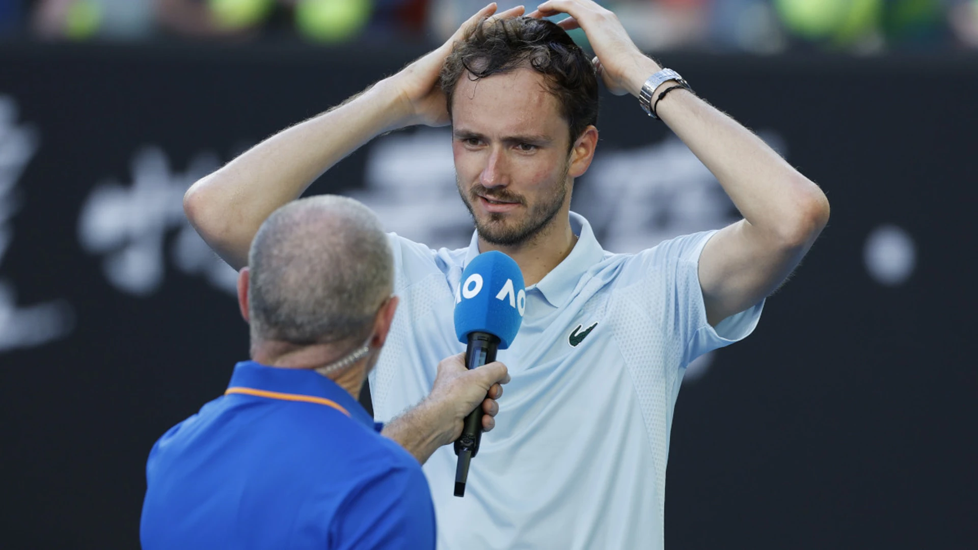 Medvedev faces fine after smashing racquet, camera in Melbourne meltdown