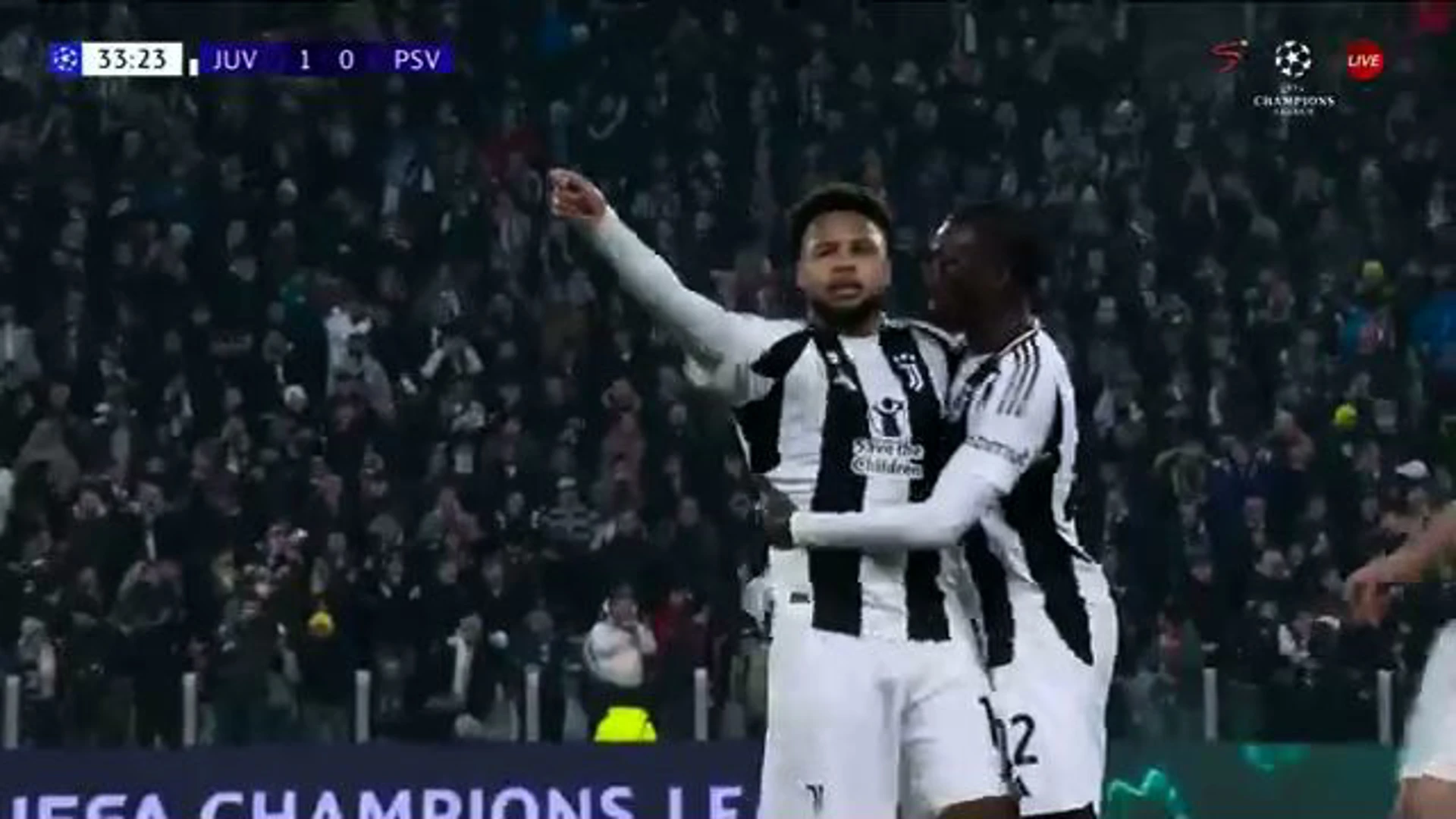 Weston McKennie Goal | Juventus v PSV | UEFA Champions League Knock-out Play-offs