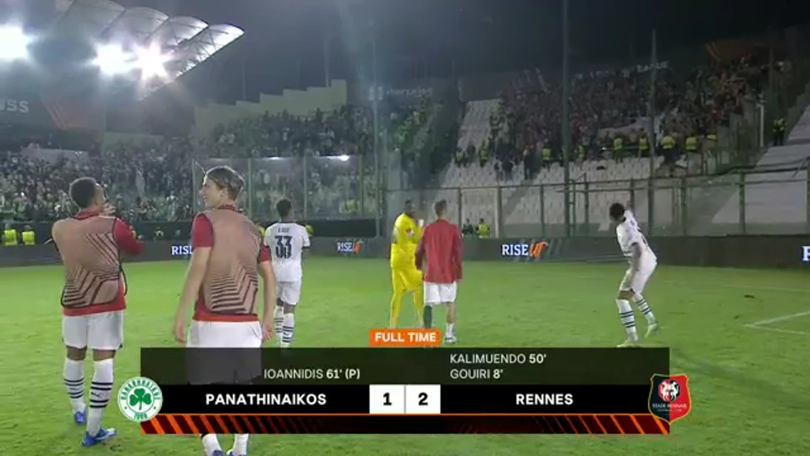Panathinaikos FC v Stade Rennes | Match Highlights | UEFA Europa League | Group F