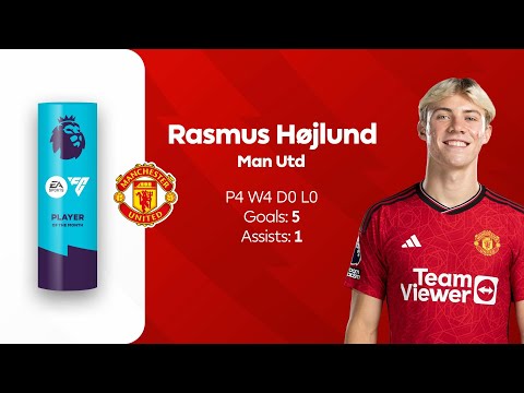 Rasmus Hojlund Wins Player Of The Month For February! | Premier League ...