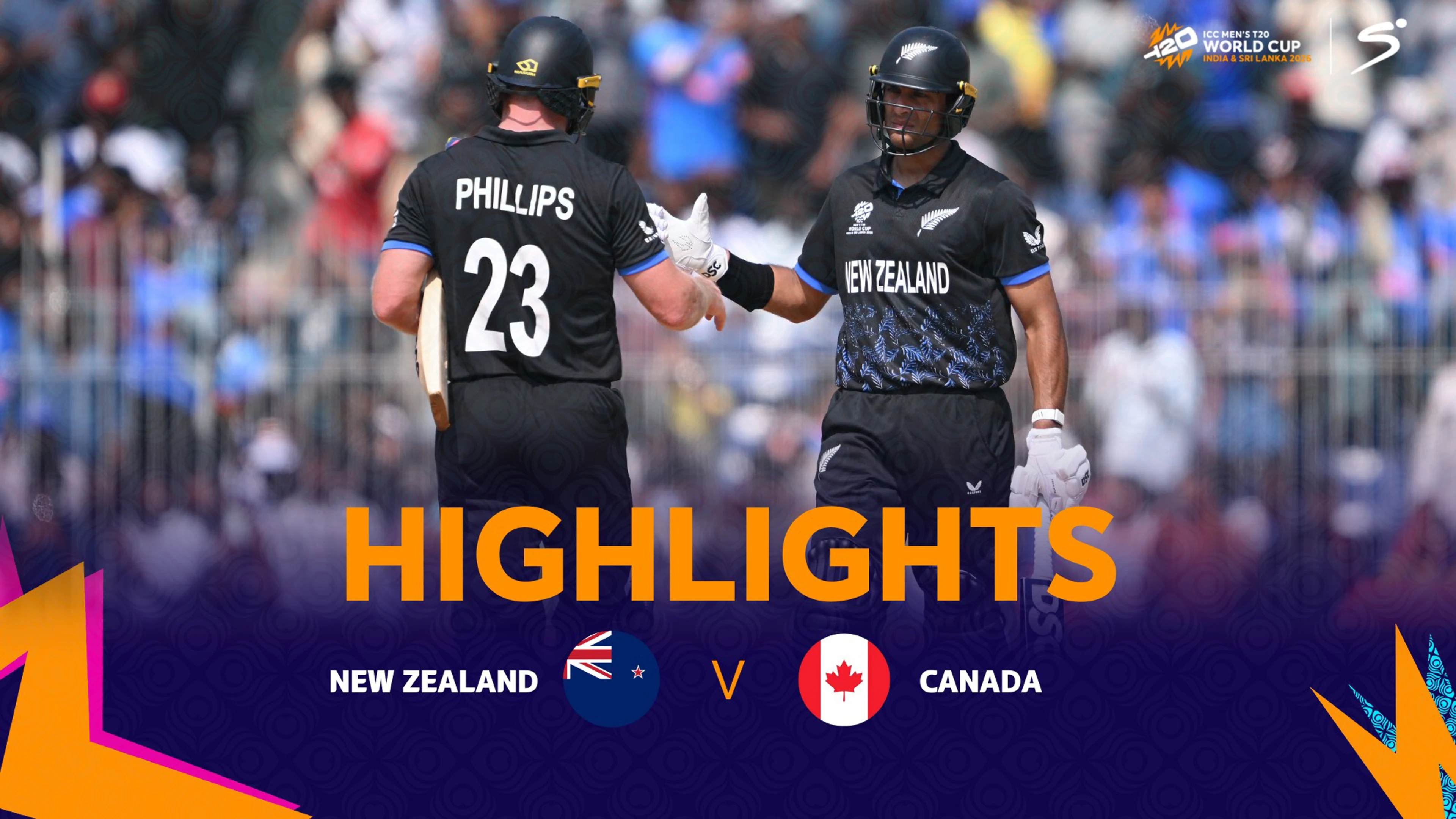 New Zealand v Canada | Match Highlights | ICC T20 World Cup Group D